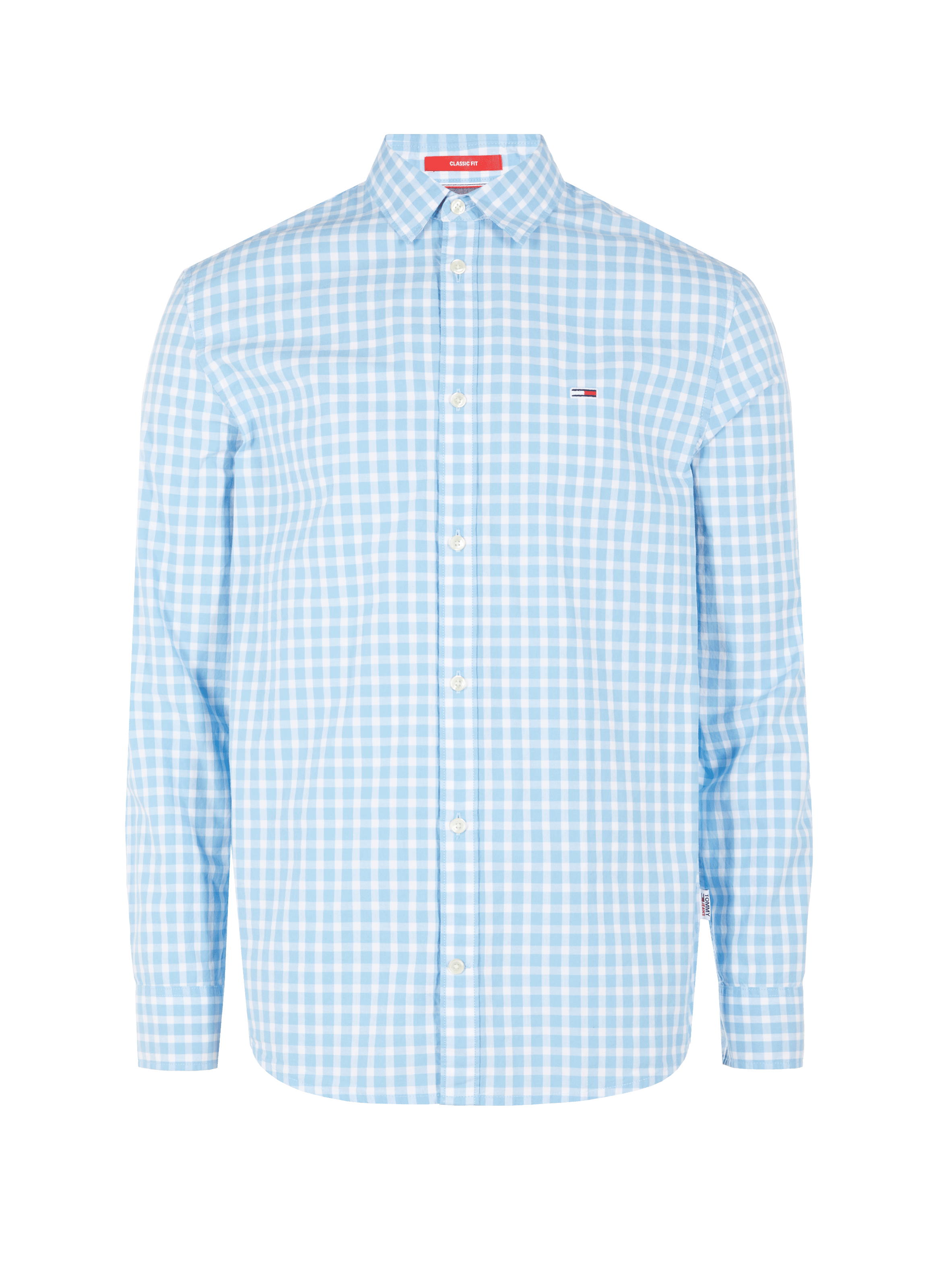 Chemise à carreaux en popeline de coton