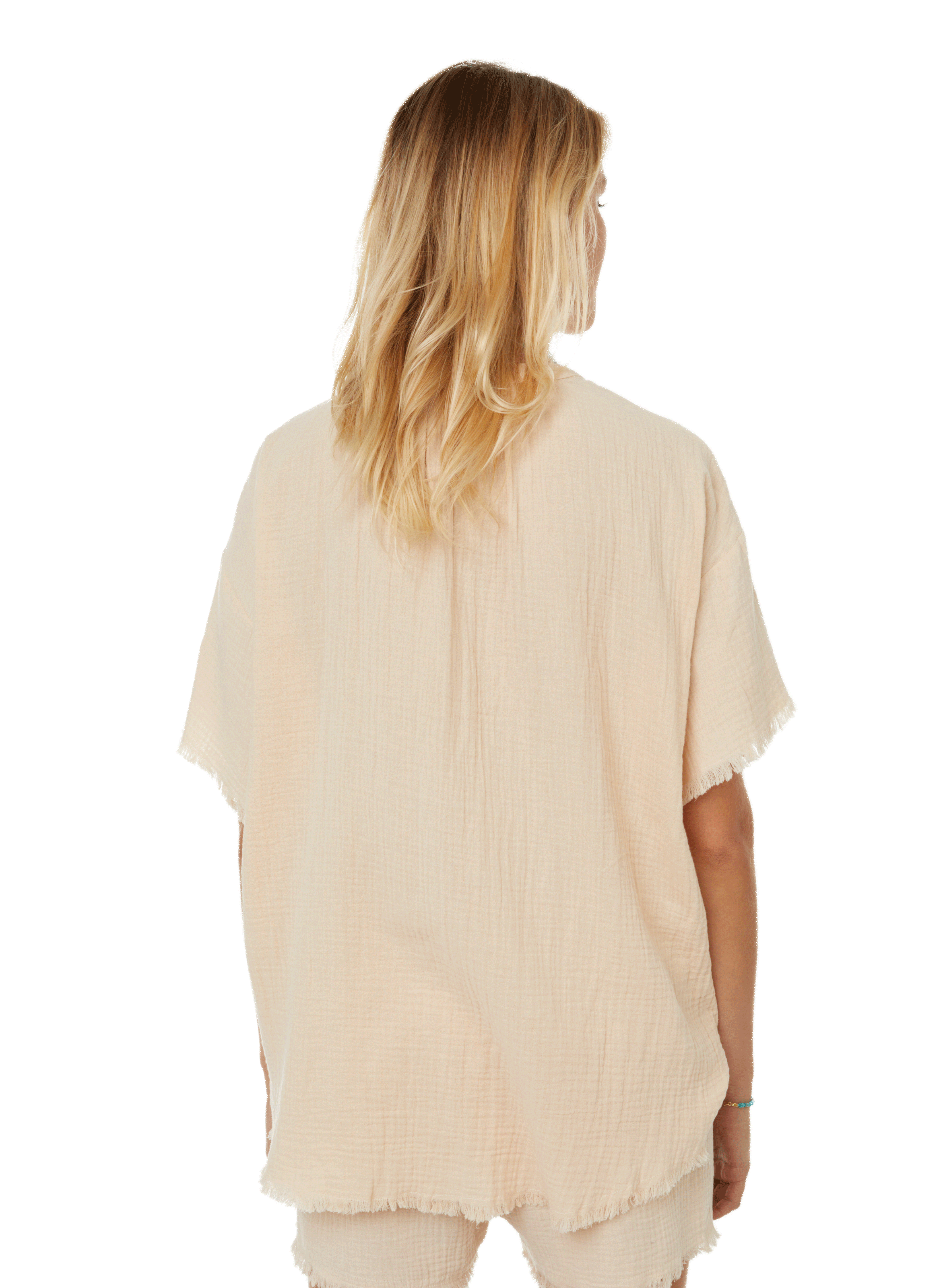 Chemise d'ensemble en coton LOVE STORIES Blanc