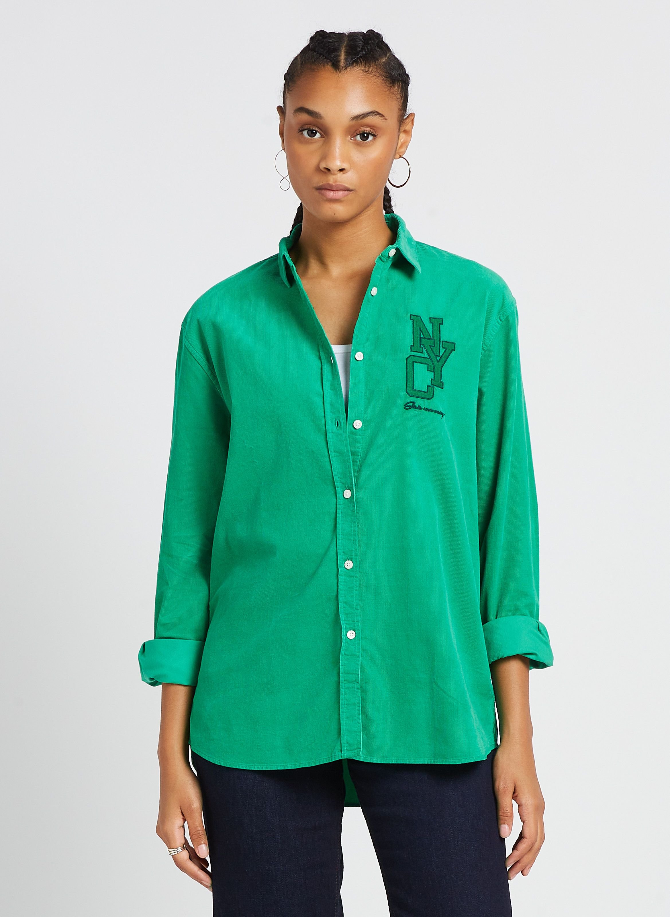 Chemise col classique en coton