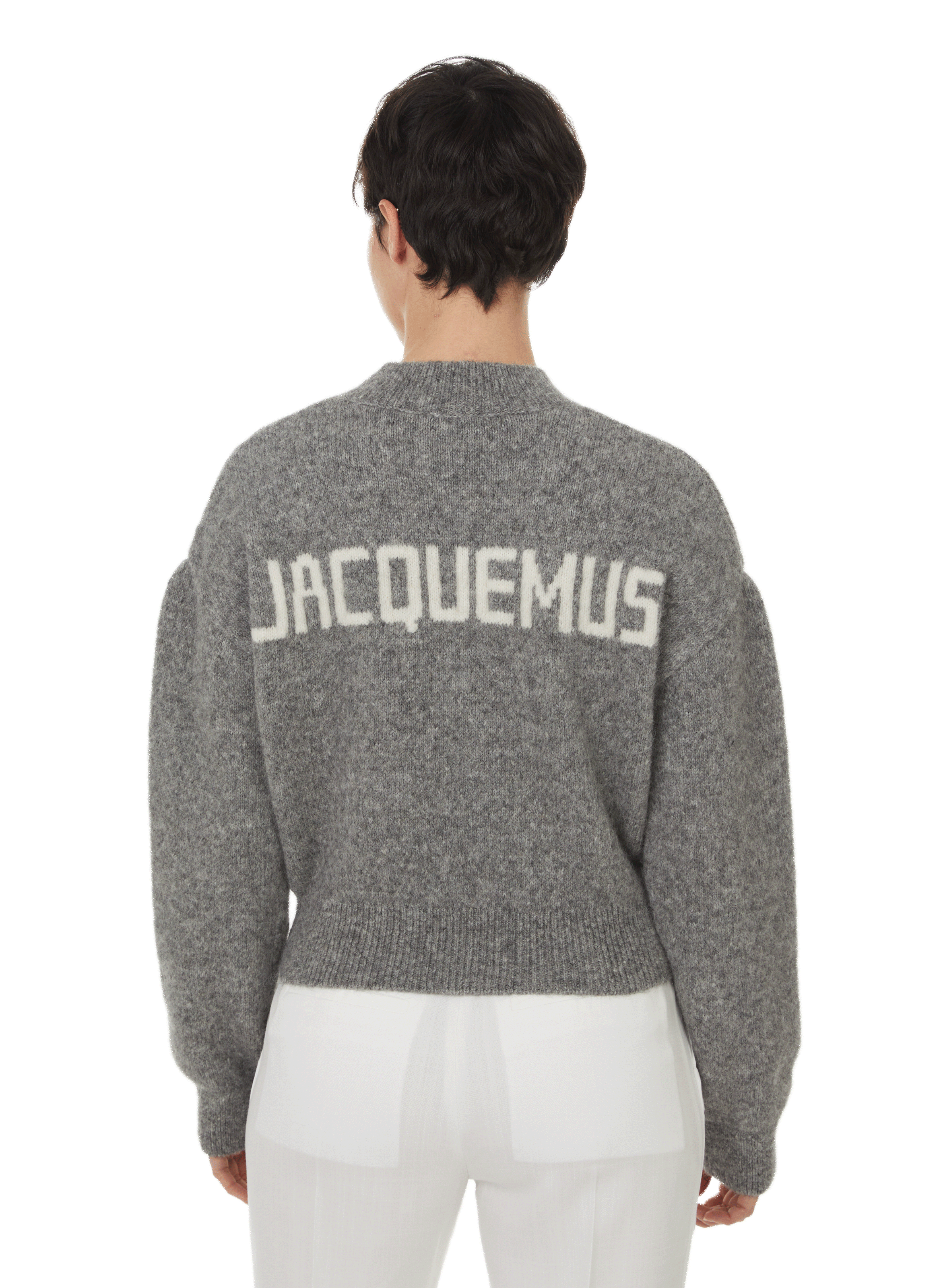 Pull La Maille en laine mélangée JACQUEMUS Gris