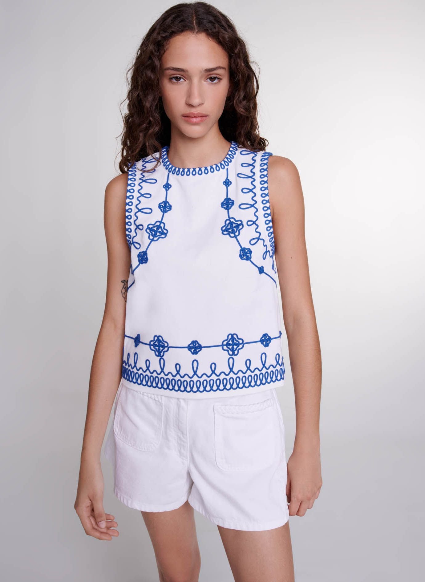 Top En Coton Sans Manches