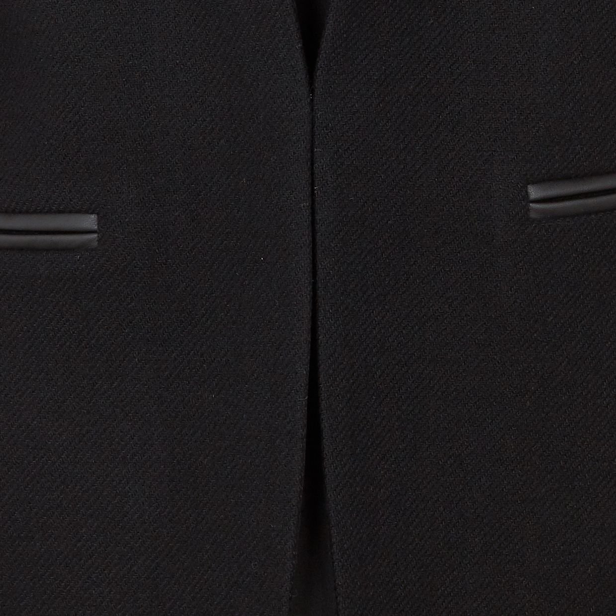 Manteau mi-long à double col en laine IKKS Noir