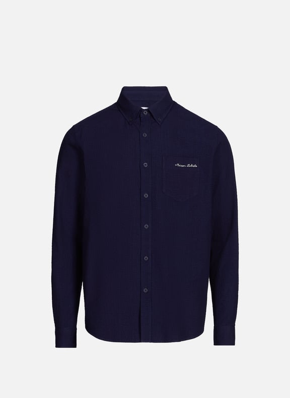 Textured cotton shirt Blue by MAISON LABICHE MAISON LABICHE Textured cotton shirt Blue