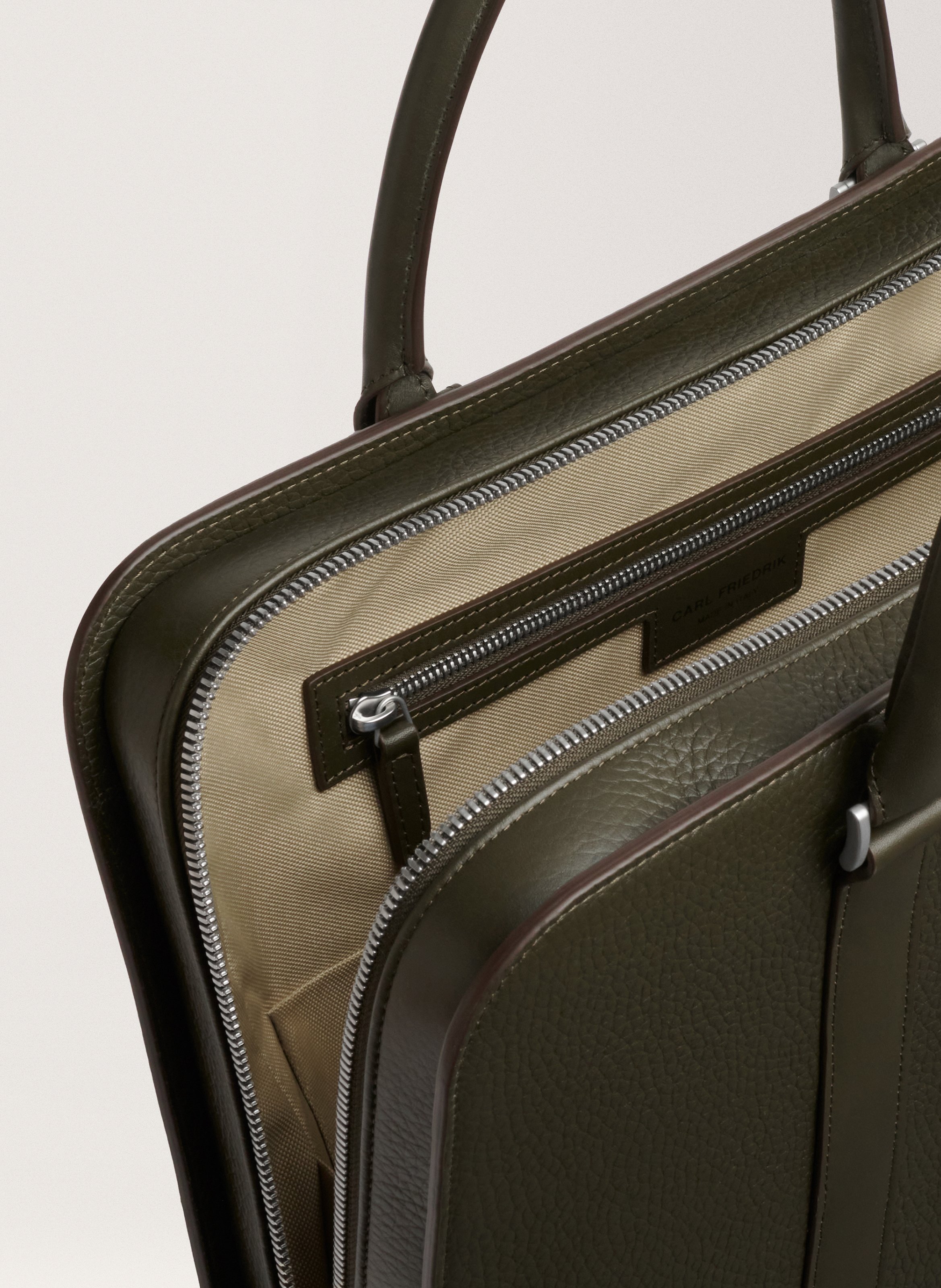 Porte-documents 'Palissy Briefcase' en cuir grainé CARL FRIEDRIK Vert