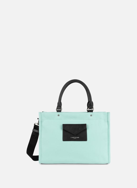 Sac à main - canvas conscious Bleu by LANCASTER LANCASTER Sac à main - canvas conscious Bleu
