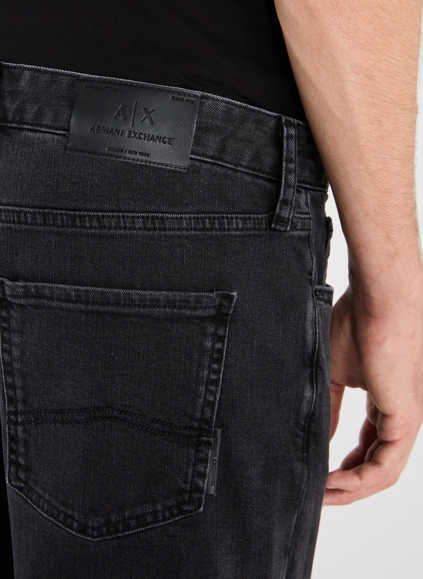 Cotton-blend slim-fit jeans ARMANI EXCHANGE Grey