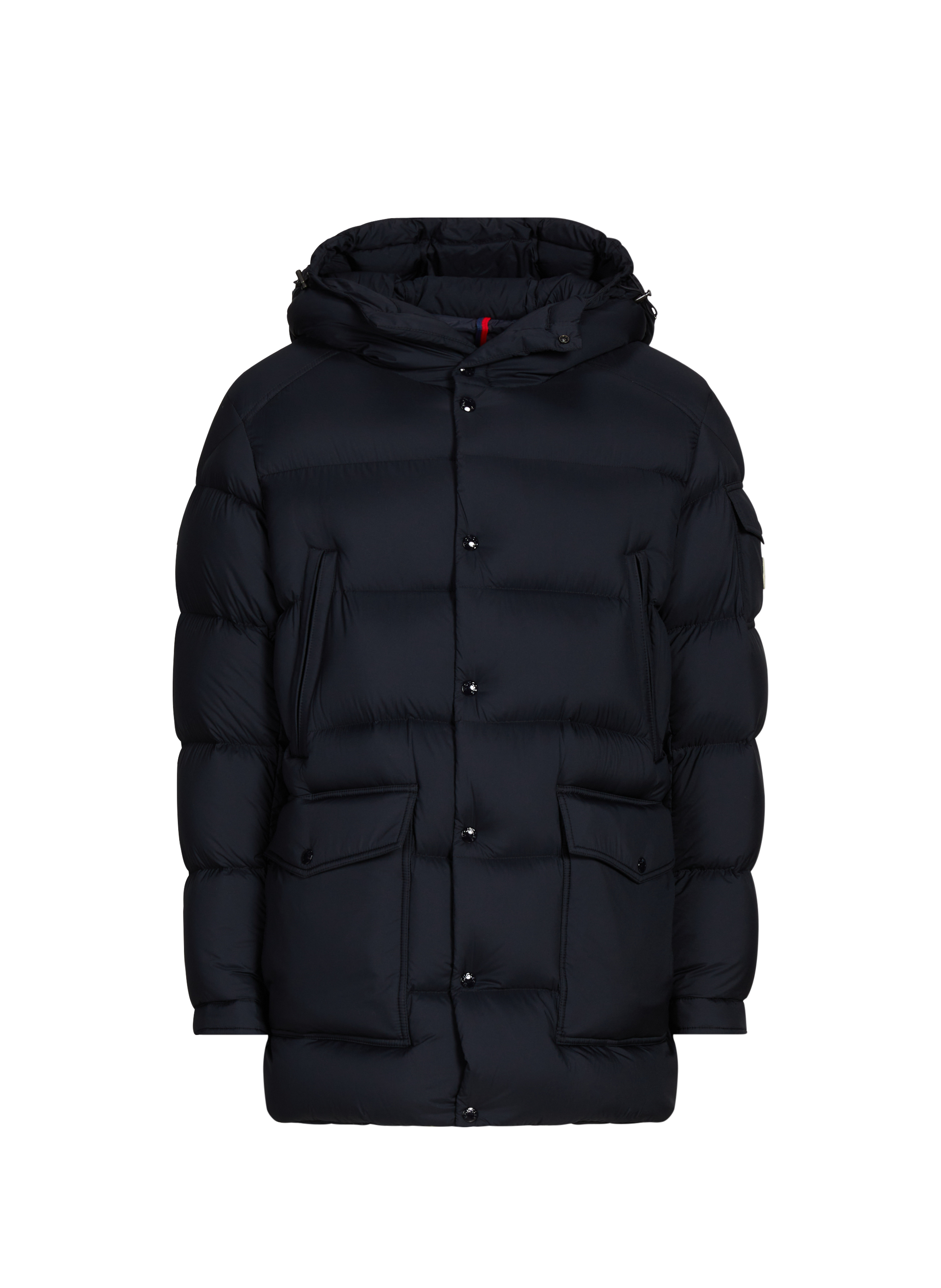Quilted hooded parka MONCLER Blue