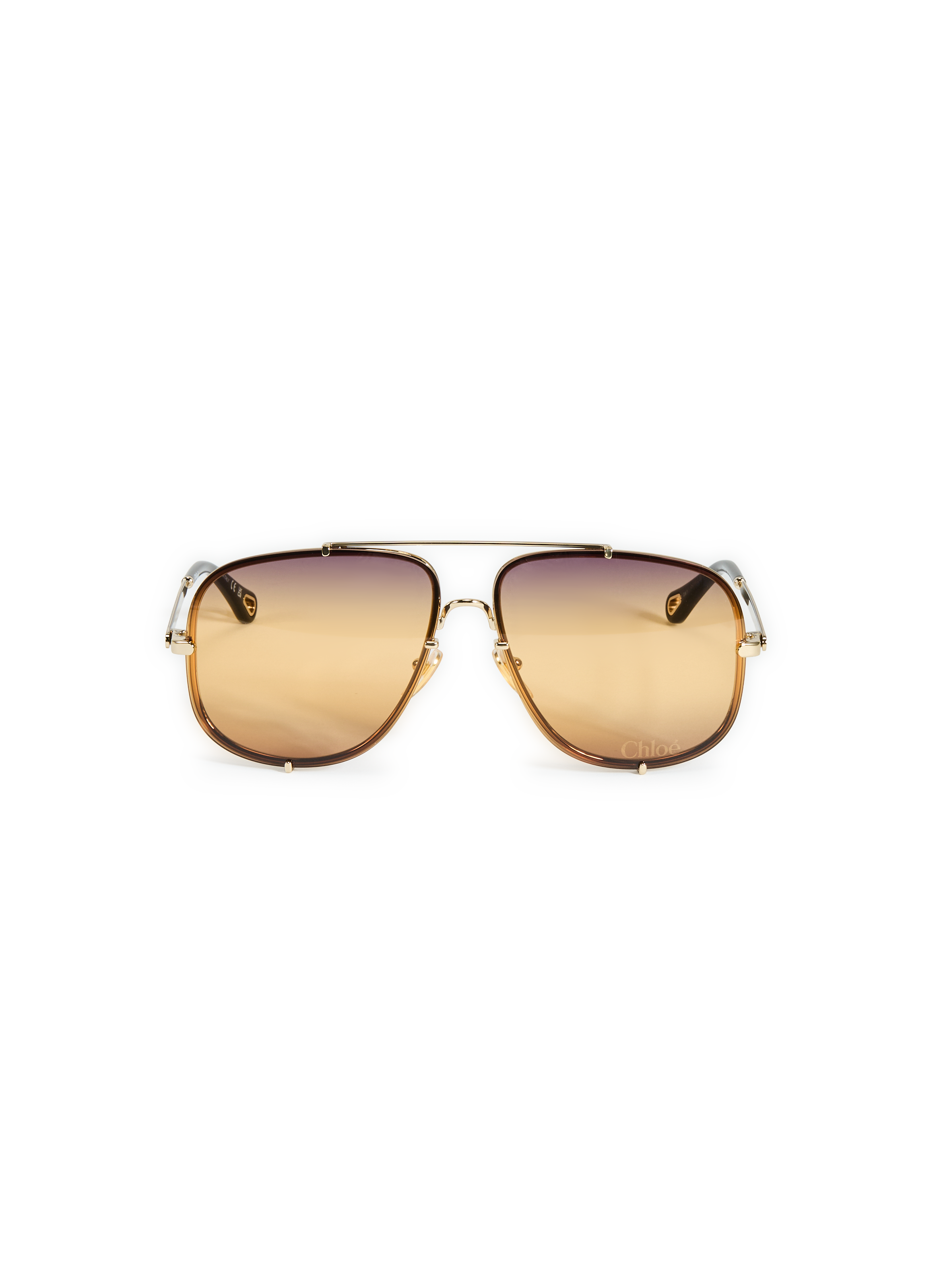 CHLOÉ Lunettes de soleil aviateur Doré