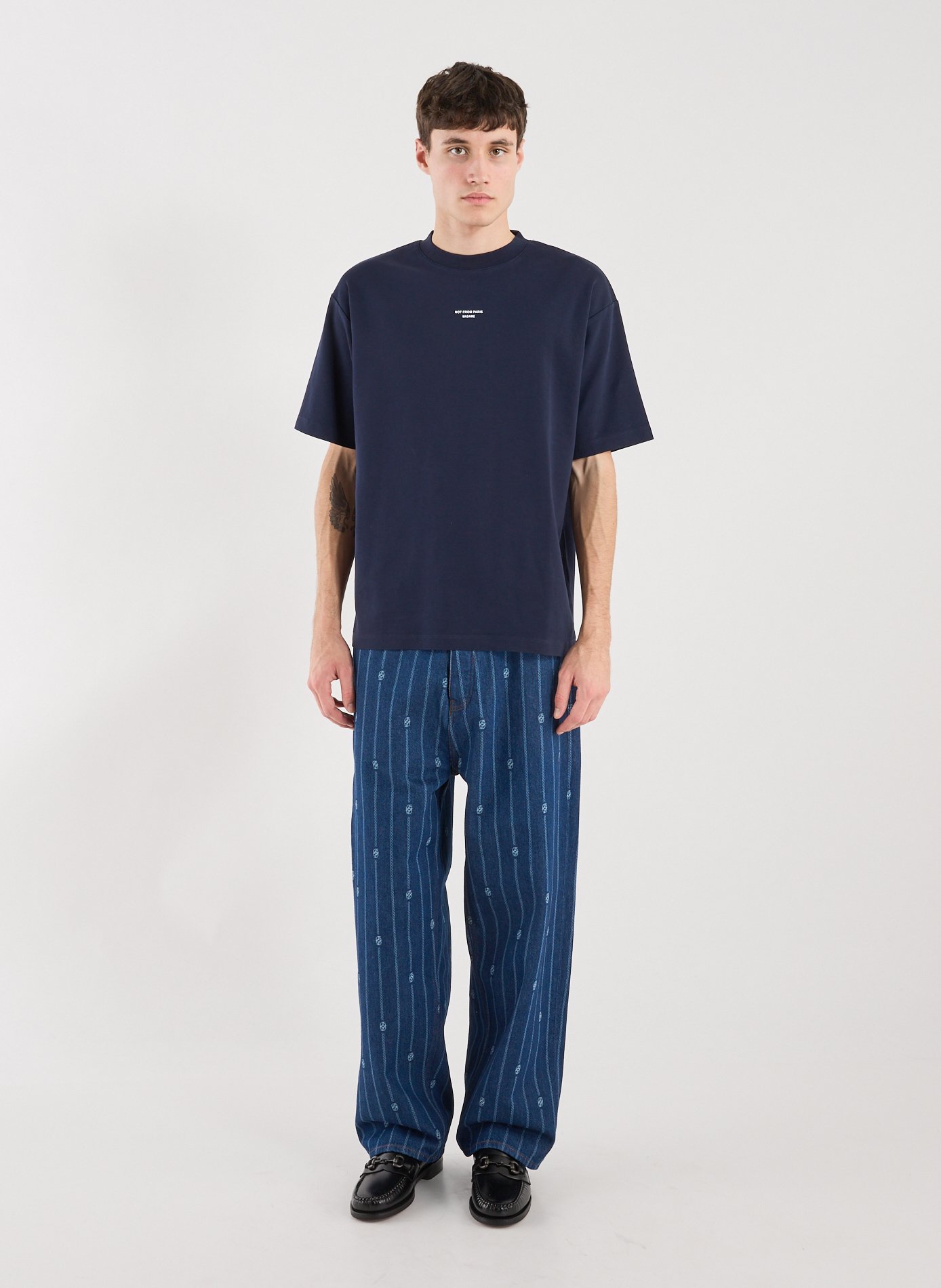 T-shirt en coton DROLE DE MONSIEUR Bleu