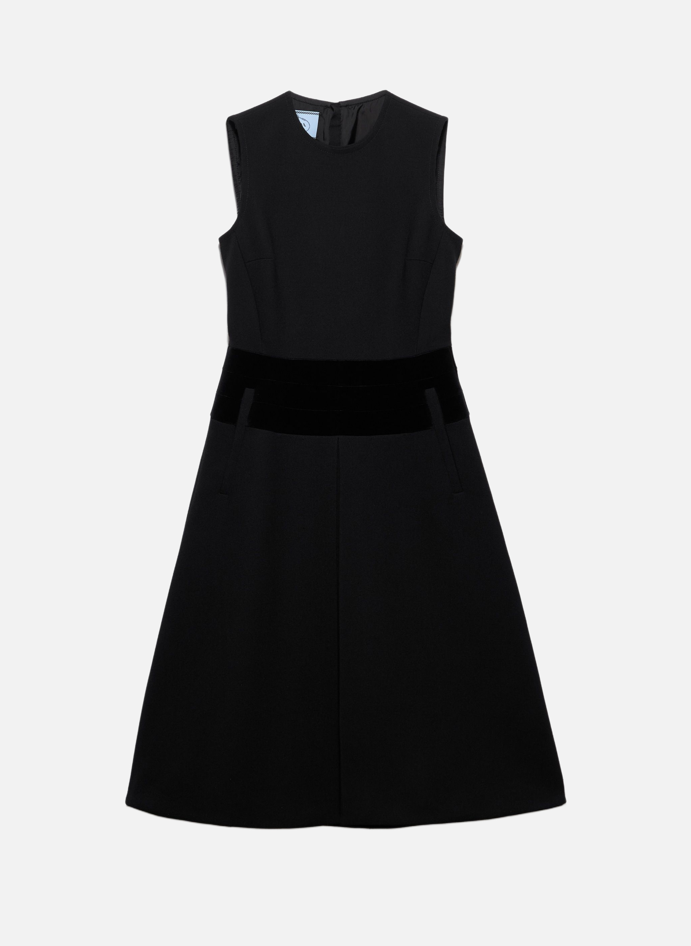 Robe en tissu natté PRADA Noir