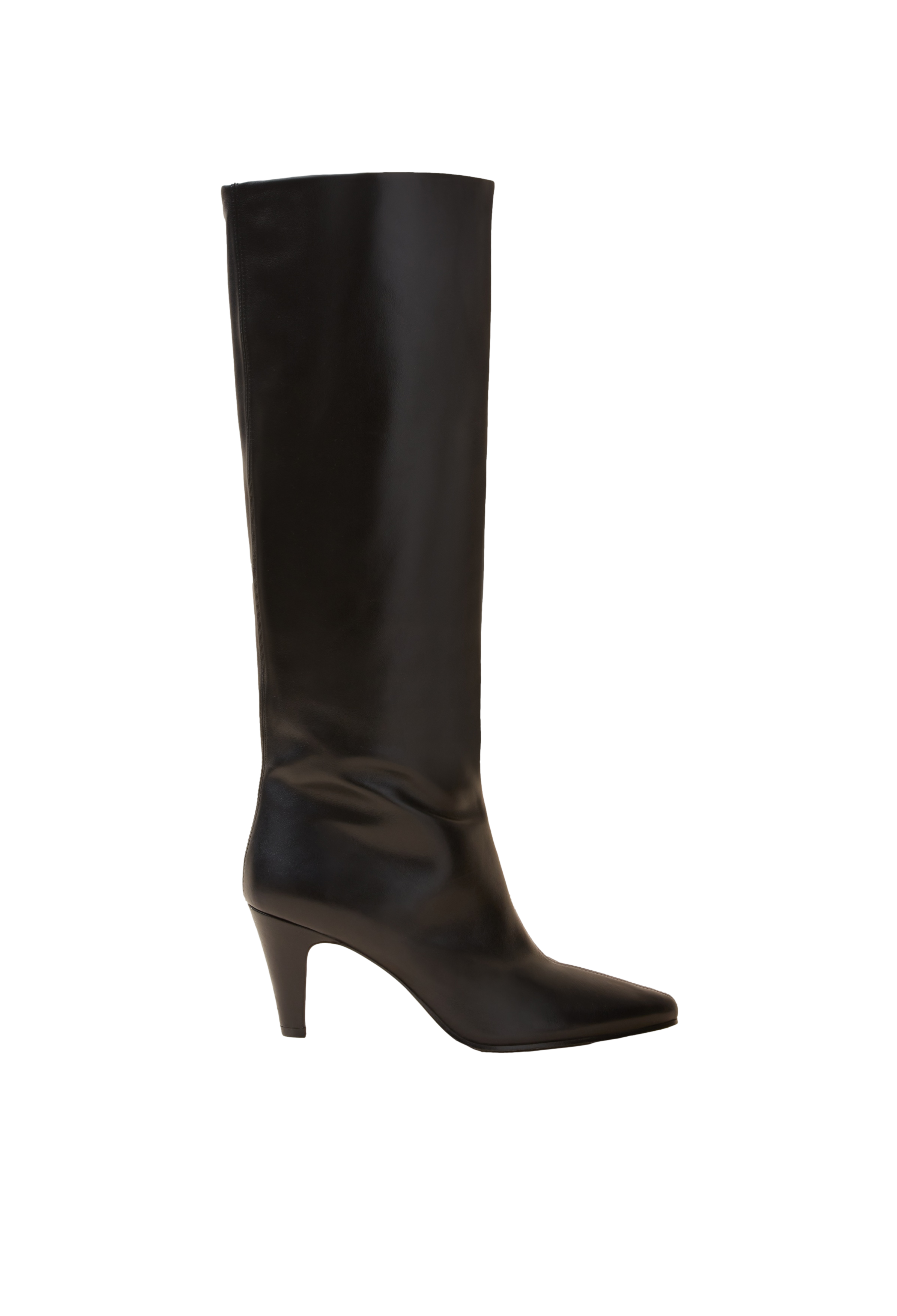 Bottes hautes en cuir de vachette CLAUDIE PIERLOT Noir