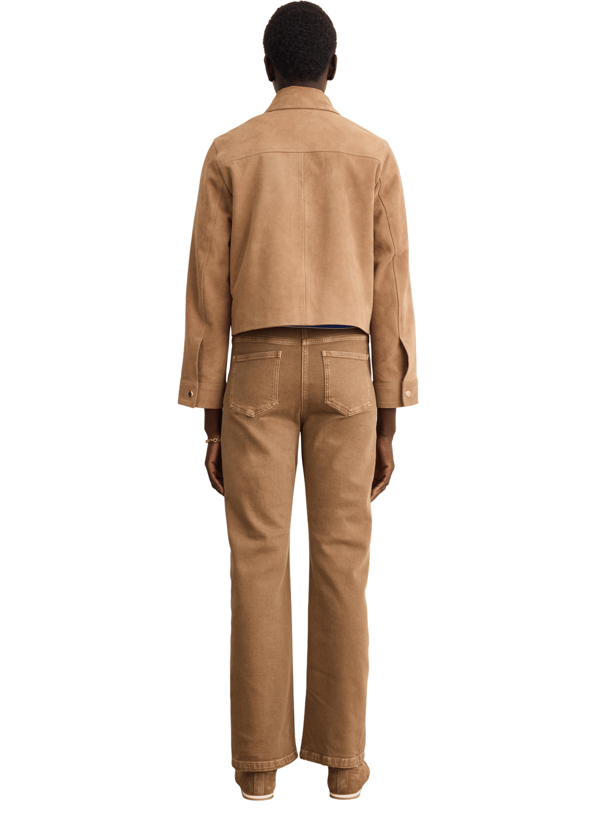 Blouson en cuir velours - jenna PABLO Beige