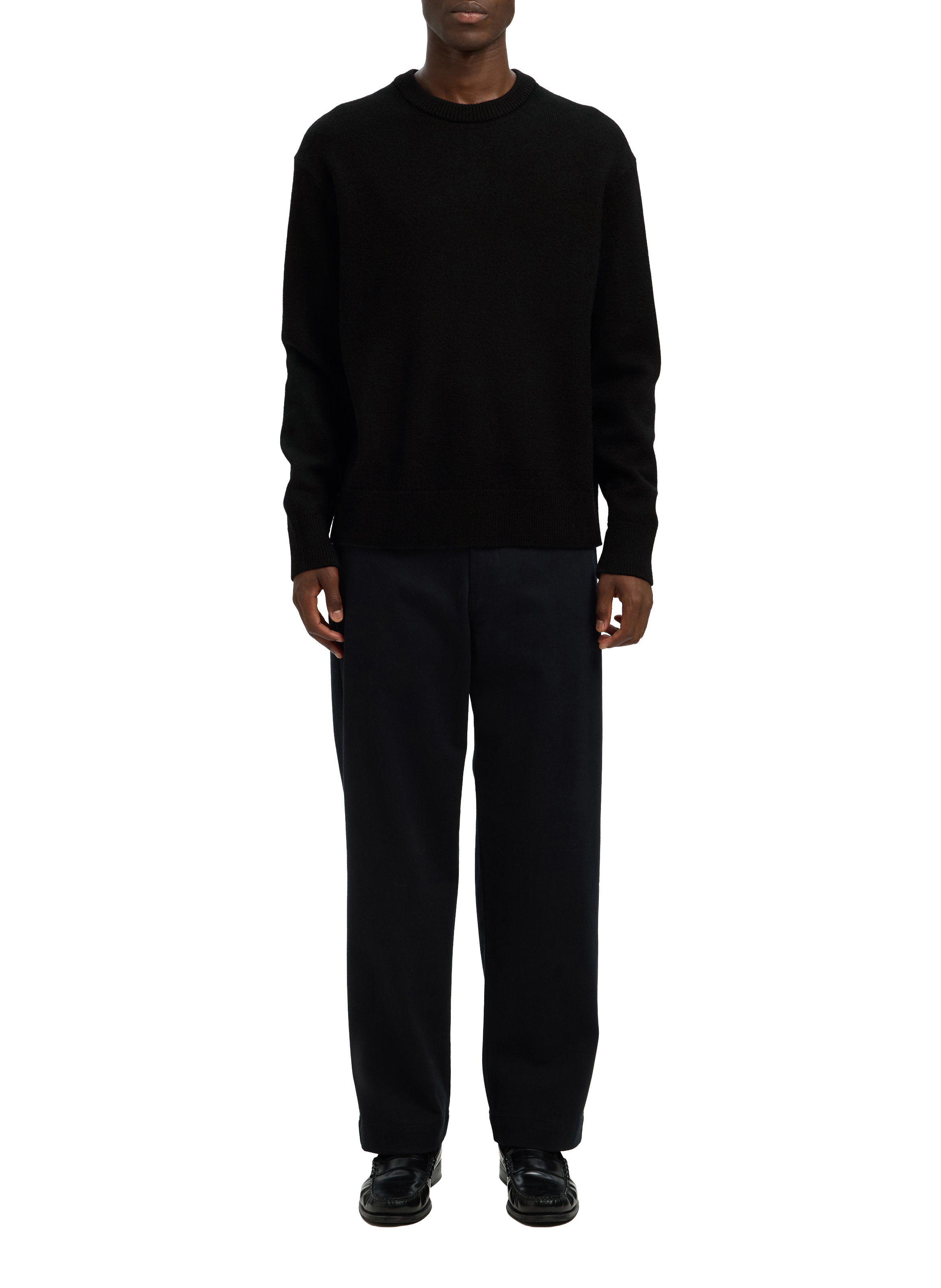 Straight wool jumper SELECTED Black