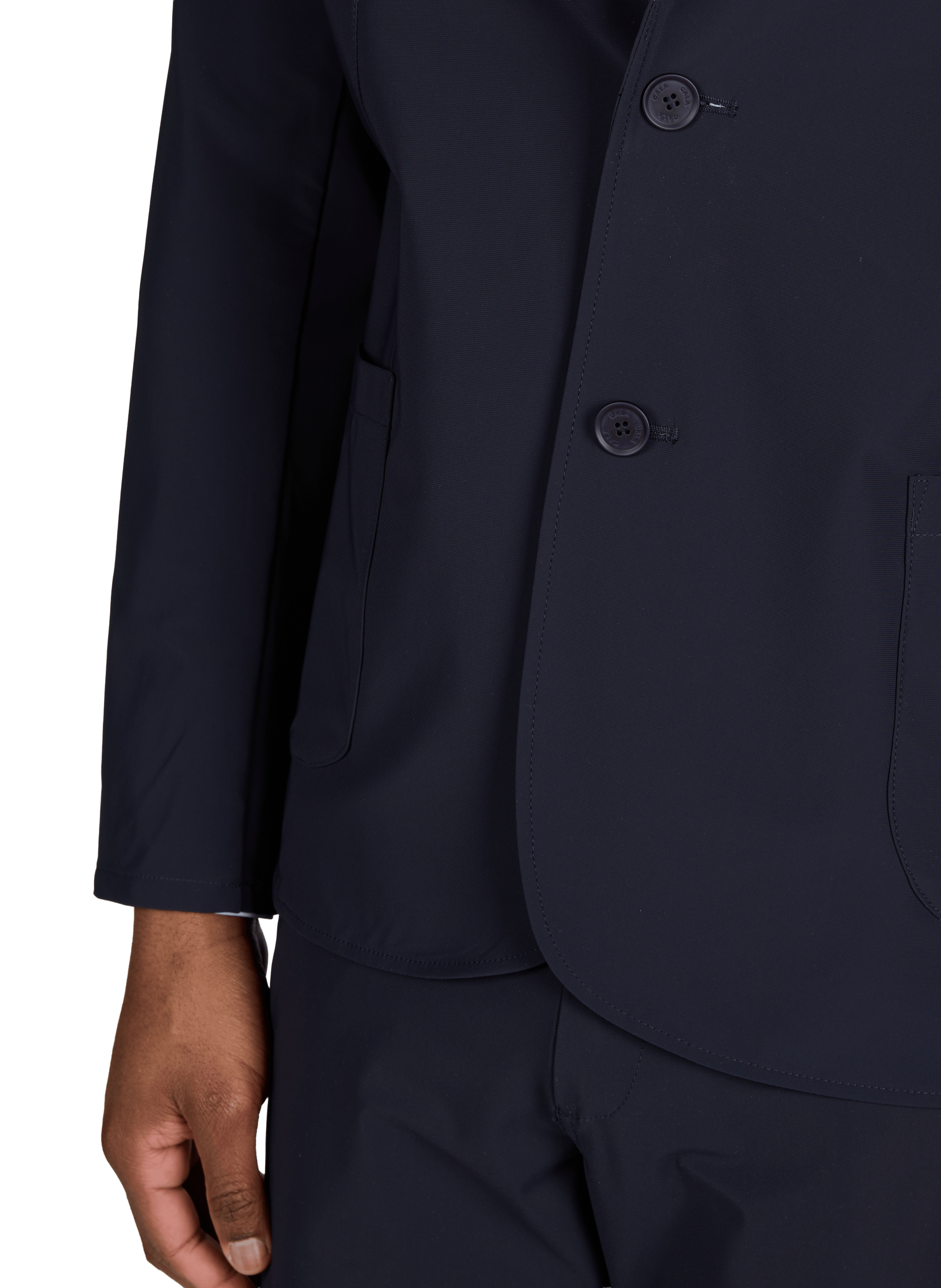 Fitted blazer with tailored collar Niko Lescada 1789 CALA Blue