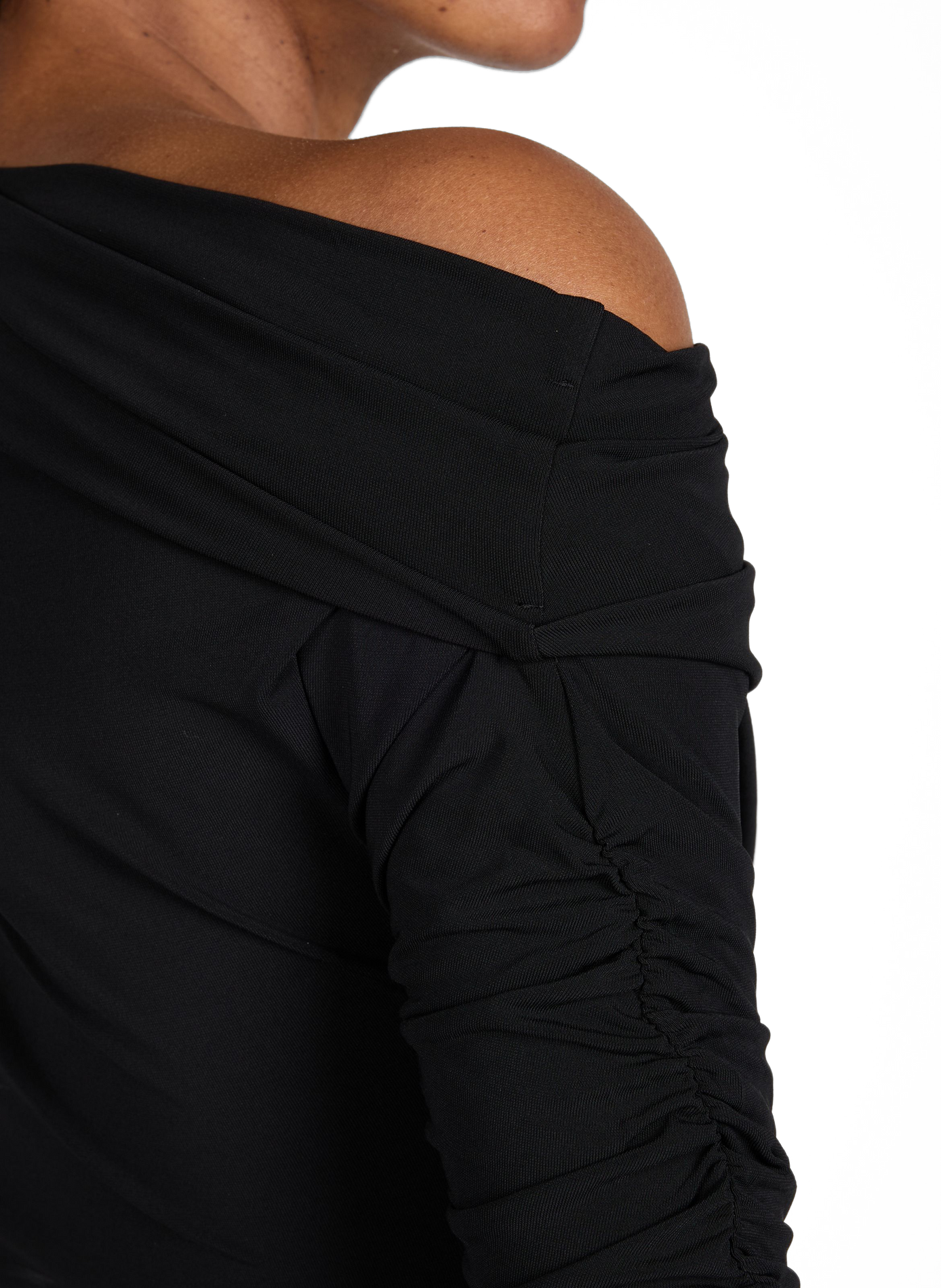 La robe midi drapée Drapeado JACQUEMUS Noir