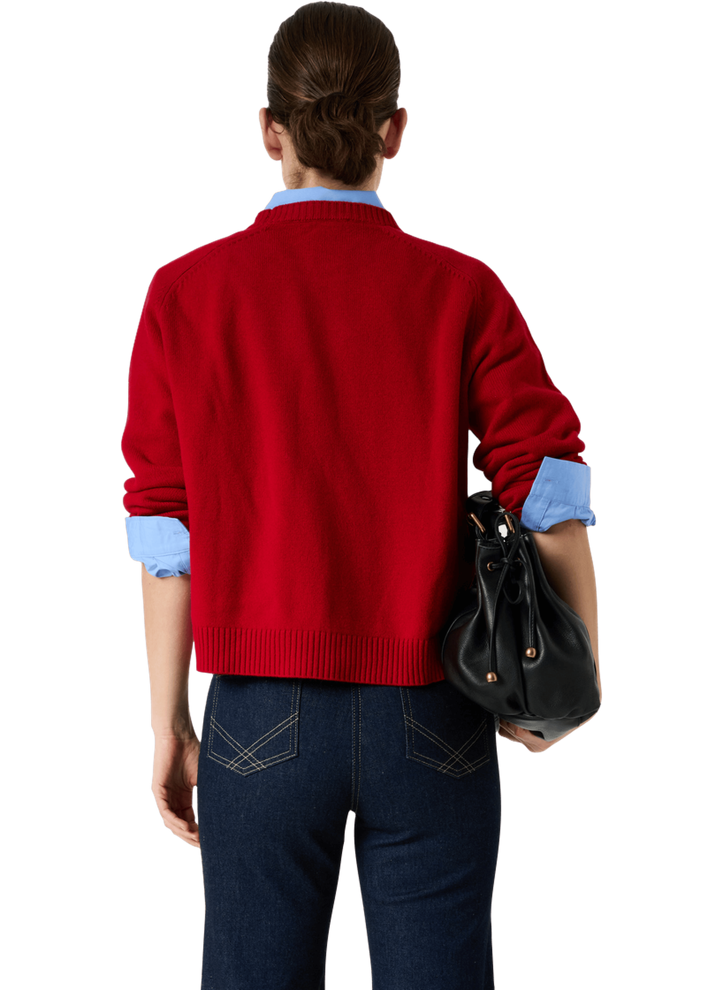 Pull à col rond en laine GERARD DAREL Rouge