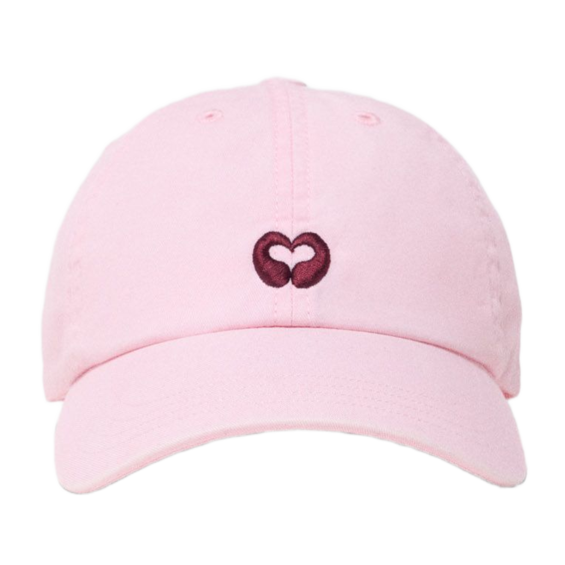 Casquette brodée en coton MAJE Rose