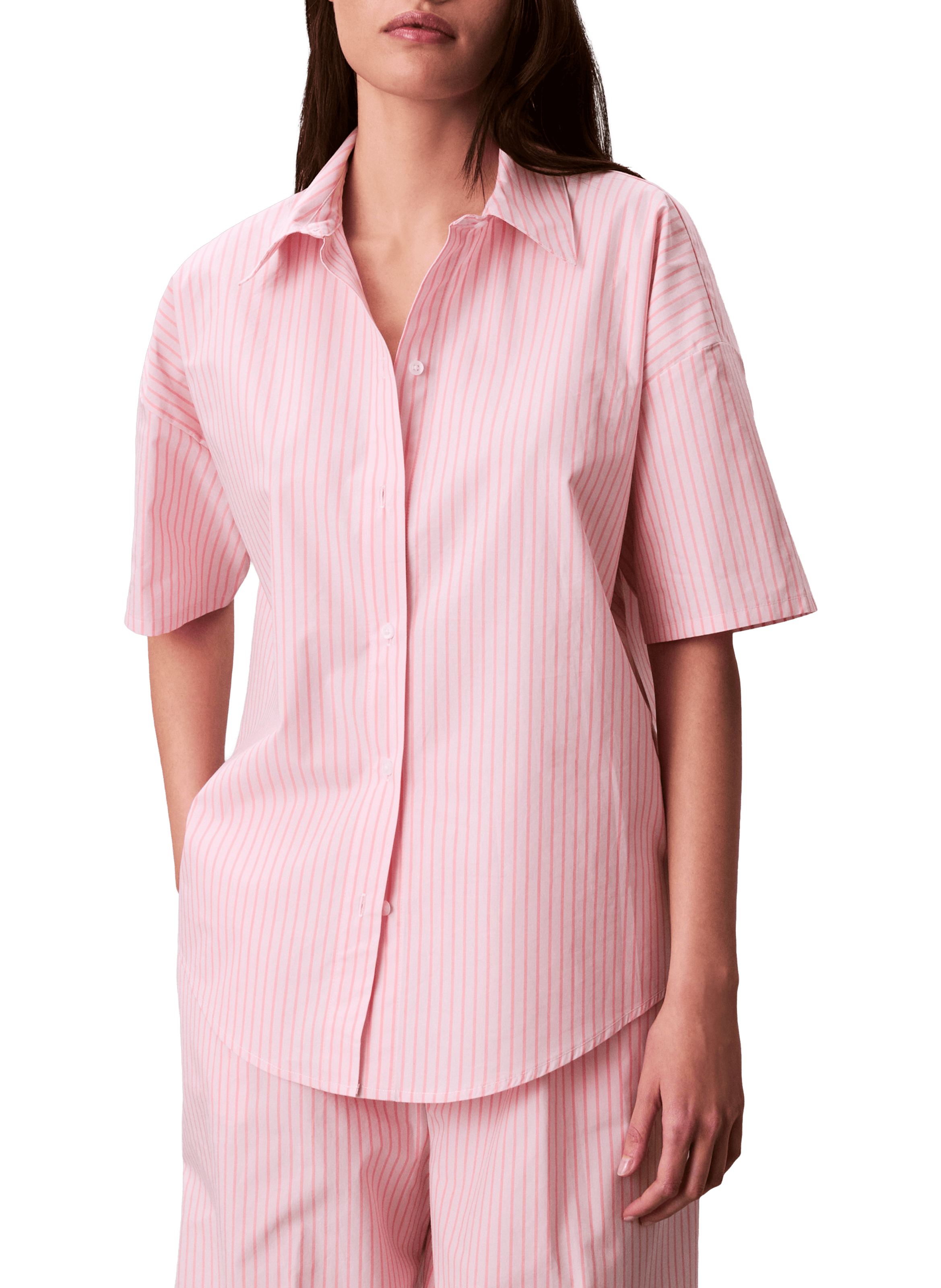 Cotton check pyjama set CALVIN KLEIN Pink