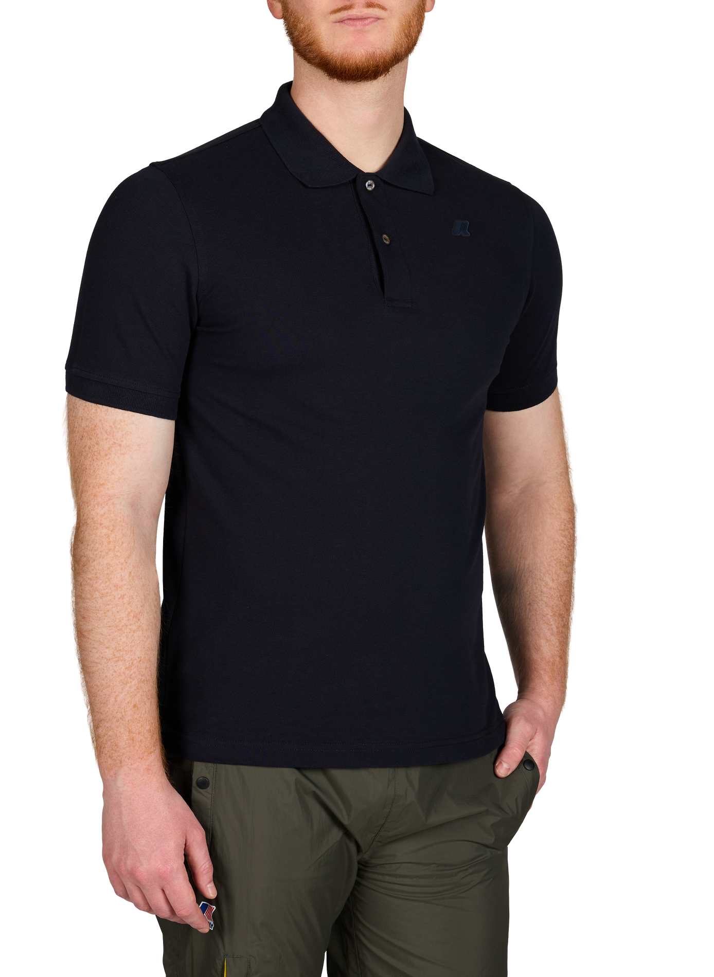 Polo manches courtes en coton mélangé K-WAY Bleu