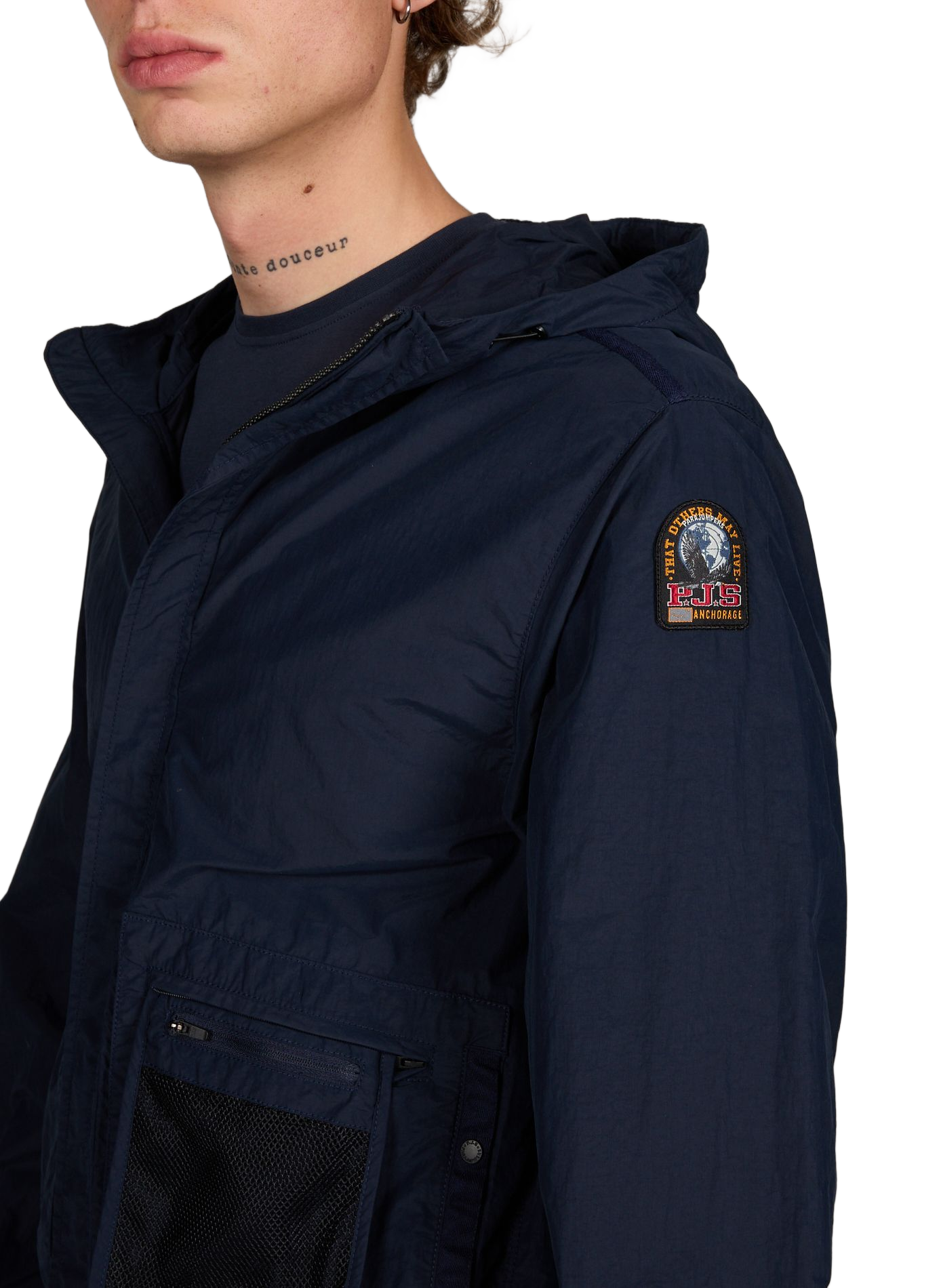 Blouson Rube à capuche PARAJUMPERS Bleu