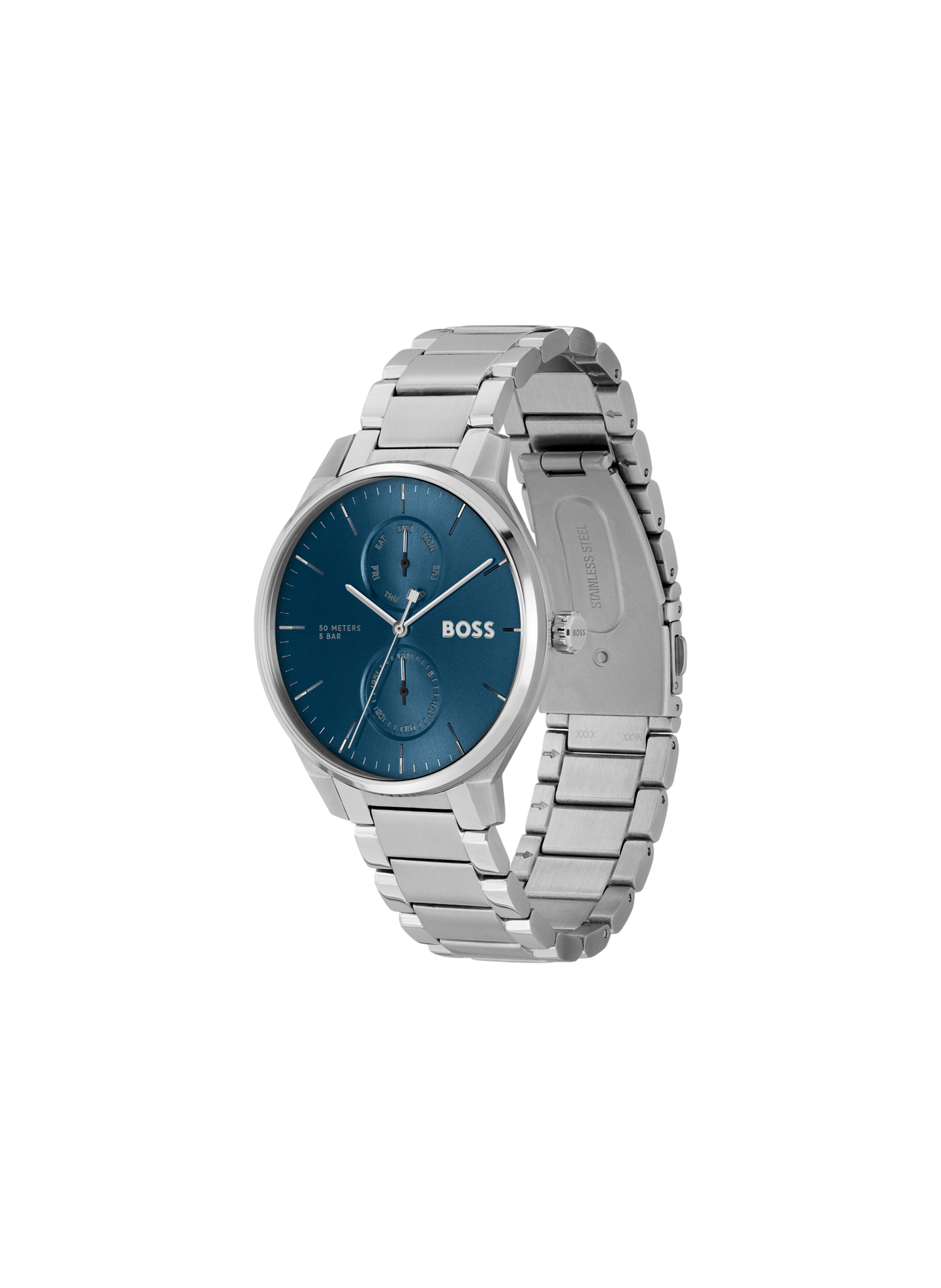 Montre quartz Tyler en acier inoxydable BOSS MONTRES Bleu