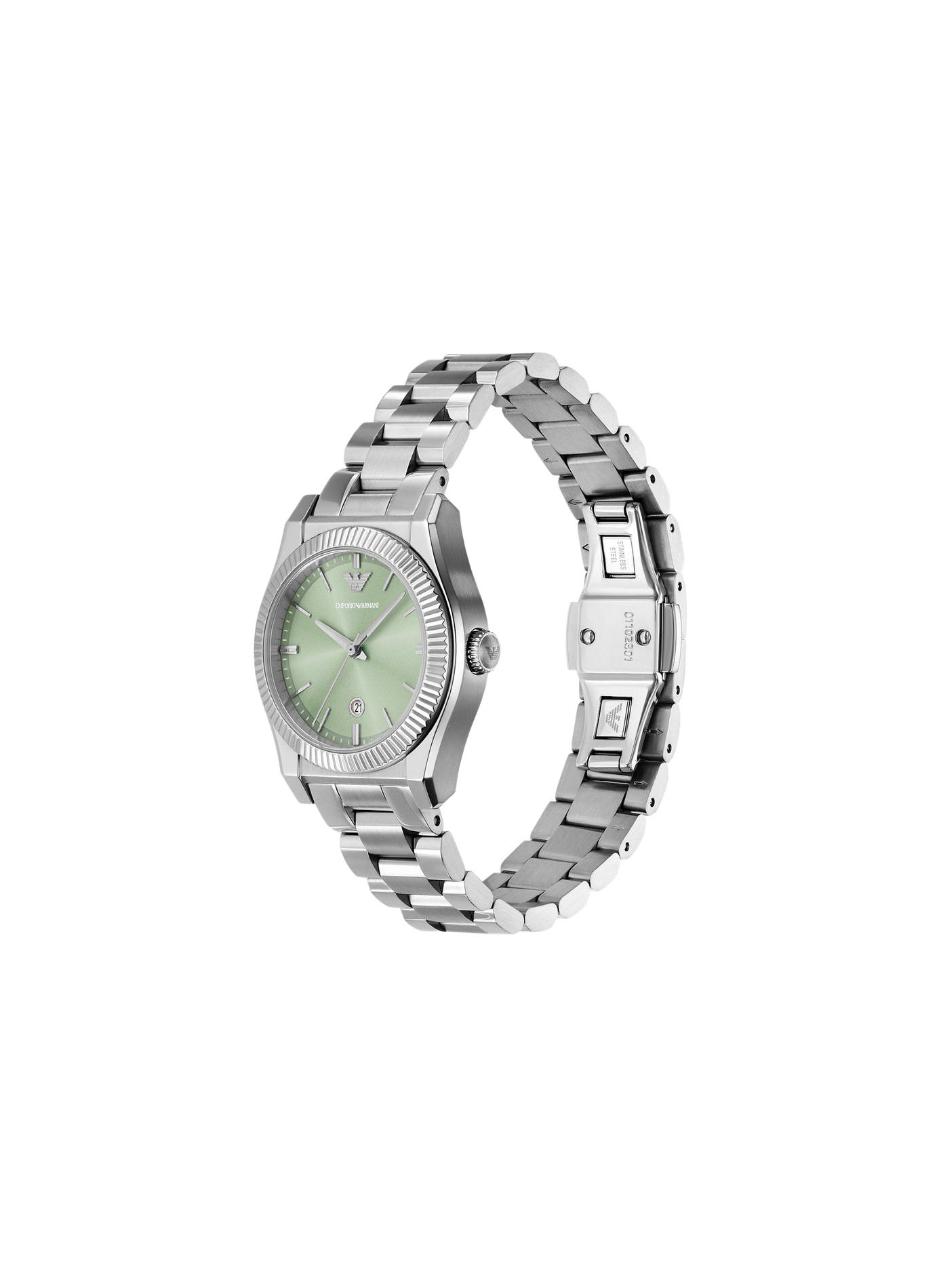 Montre quartz en acier inoxydable ARMANI MONTRES Vert