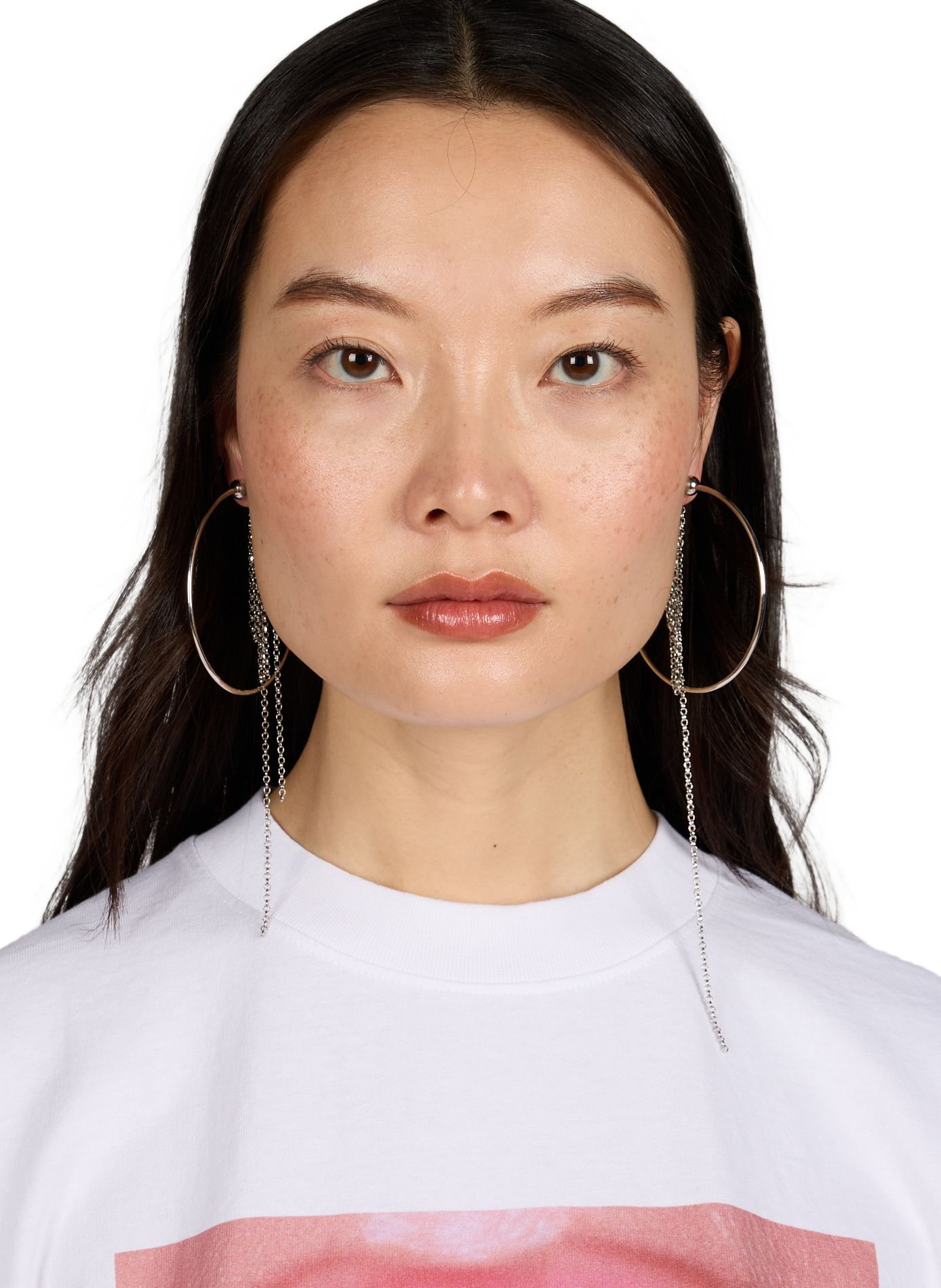 Sienna brass hoops JUSTINE CLENQUET Silver