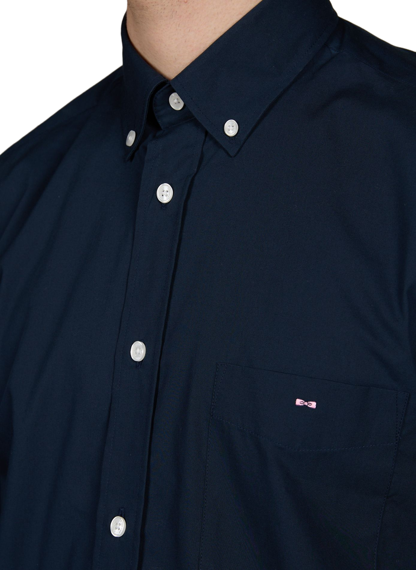 Chemise droite à poche en coton EDEN PARK Bleu