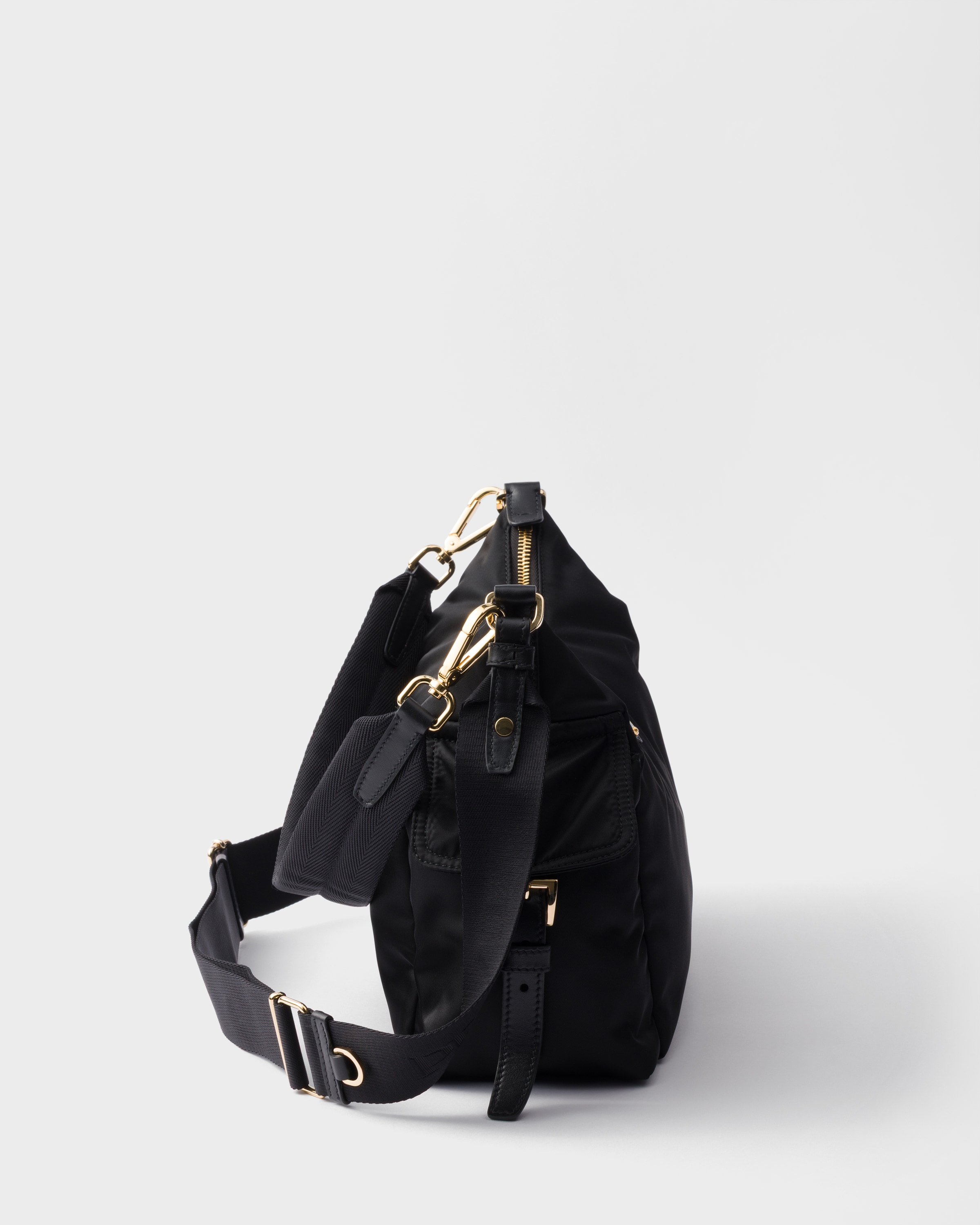 Grand sac prada explore en re-nylon et cuir PRADA Noir