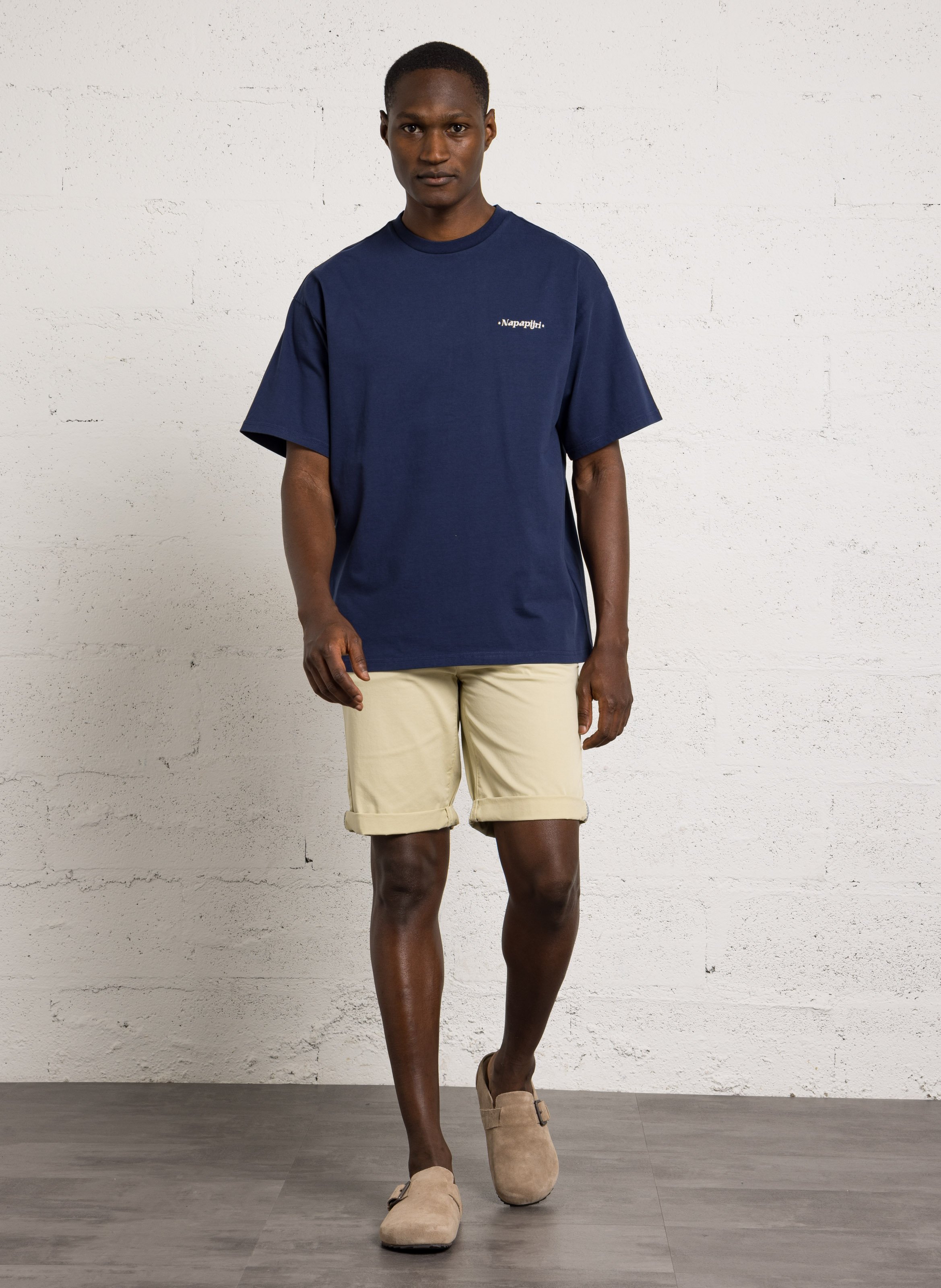 Straight cotton blend shorts ARMOR-LUX Beige