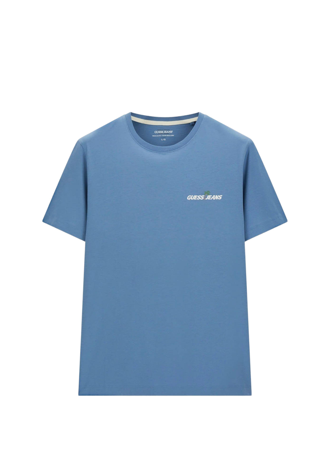 Cotton round-neck T-shirt GUESS Blue