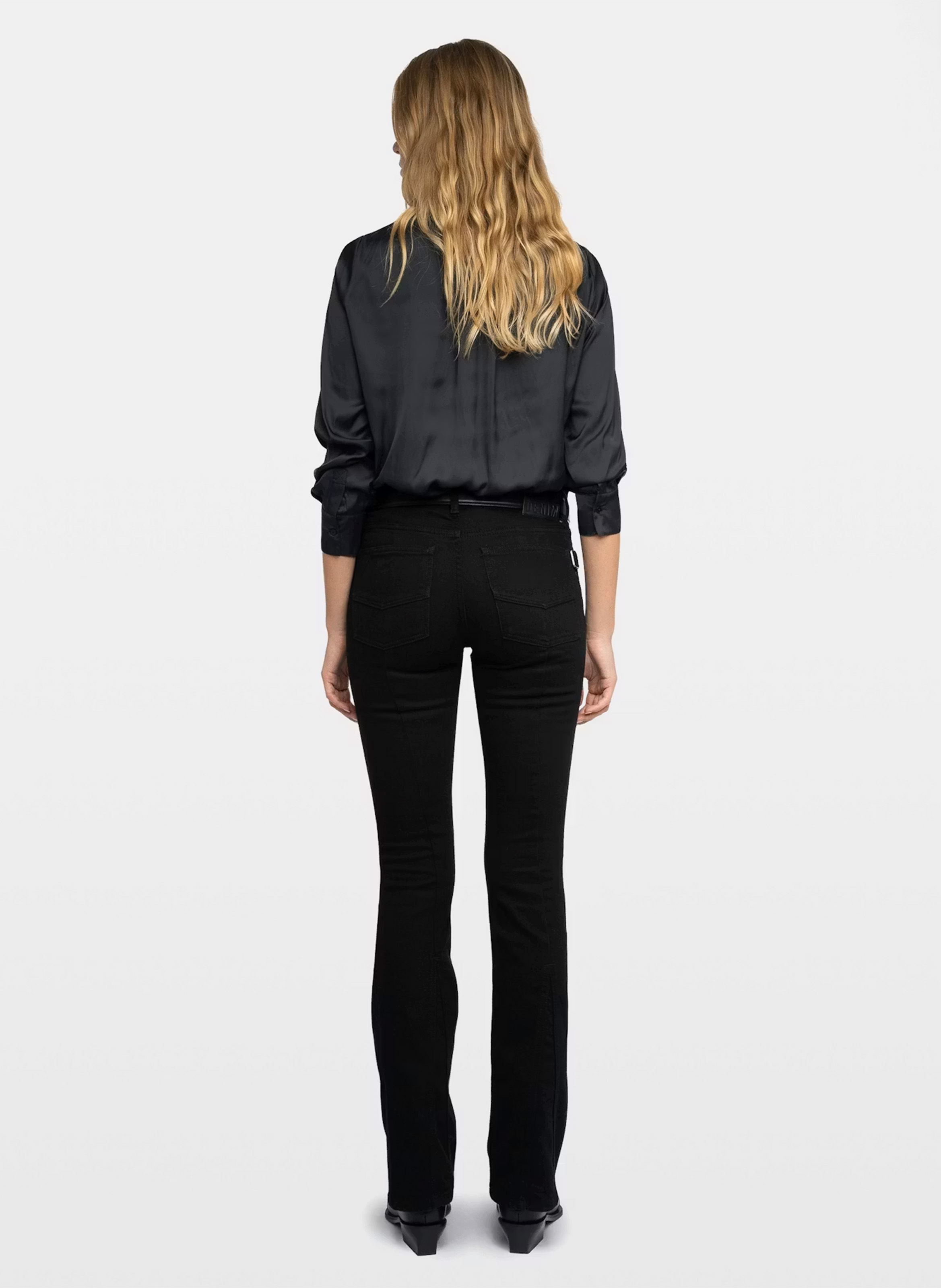 Blouse droite col v tink ZADIG&VOLTAIRE Zwart