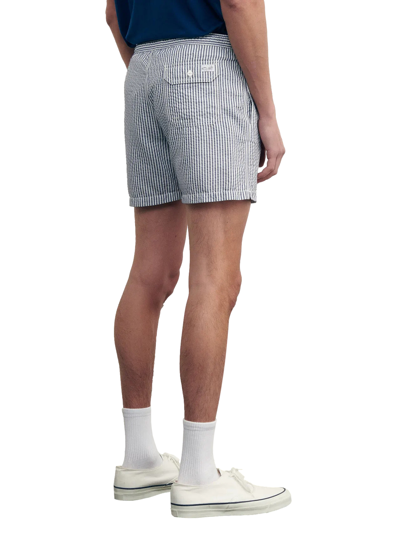 Short de bain rayé à logo MAISON LABICHE Bleu