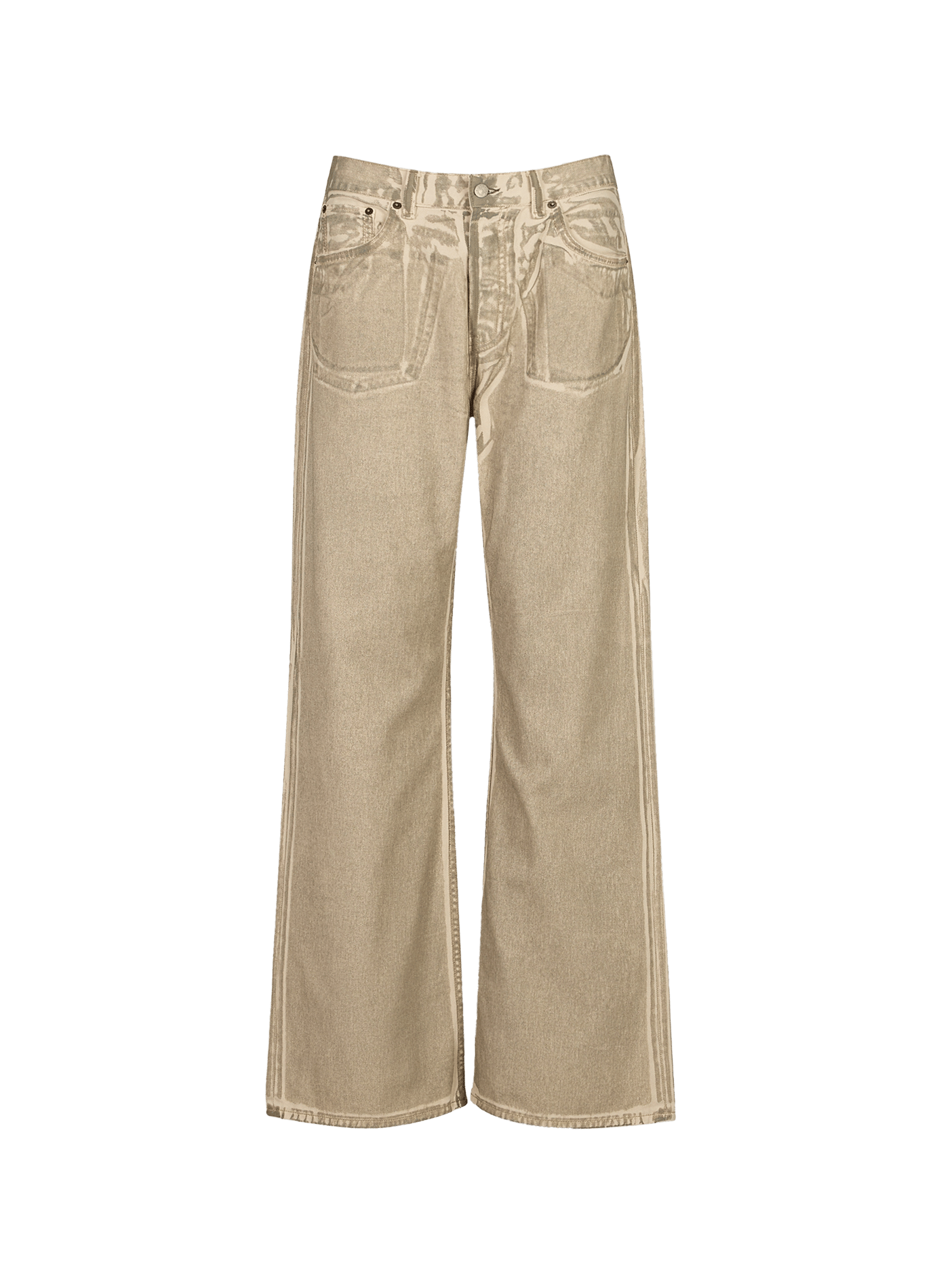 Jeans a zampa lavati in cotone ACNE STUDIOS Beige