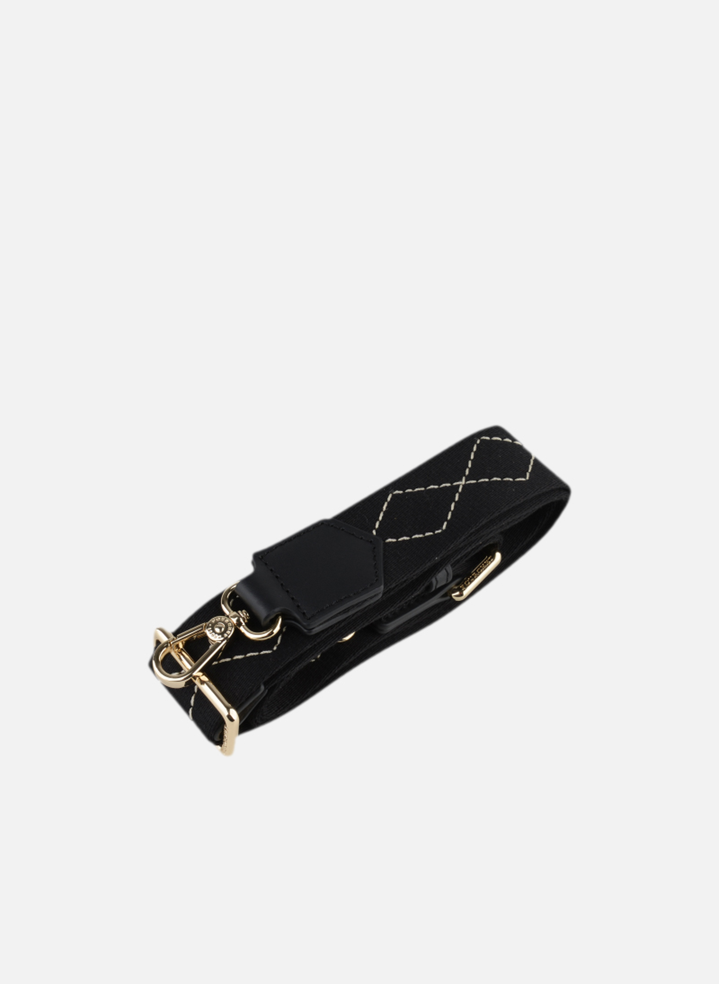 Weaved | bandoulière de sac en toile coton POURCHET Noir