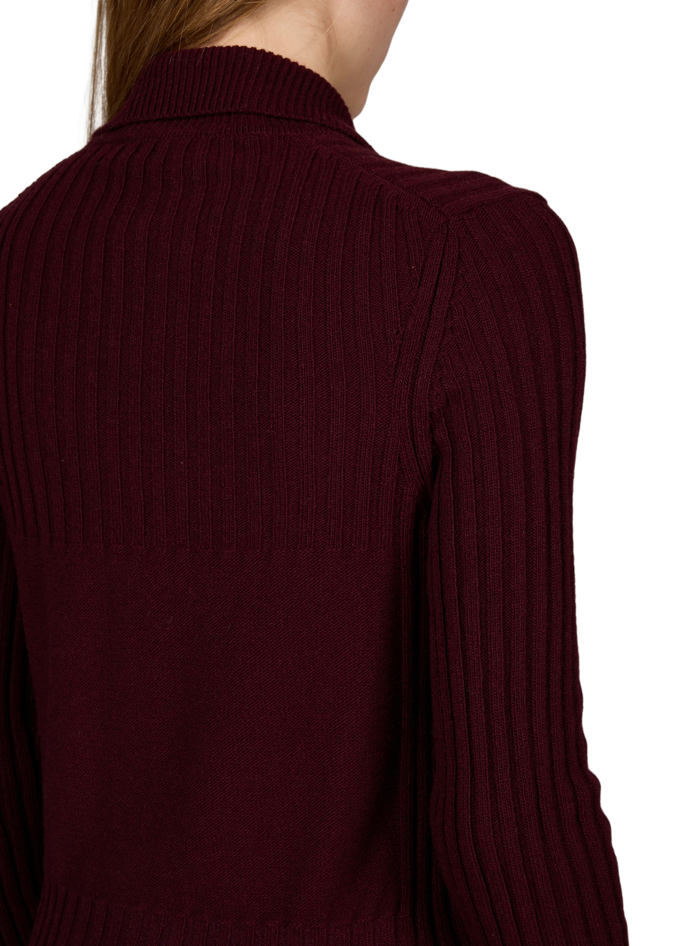 Zip-up wool blend sweater VICTORIA BECKHAM Red