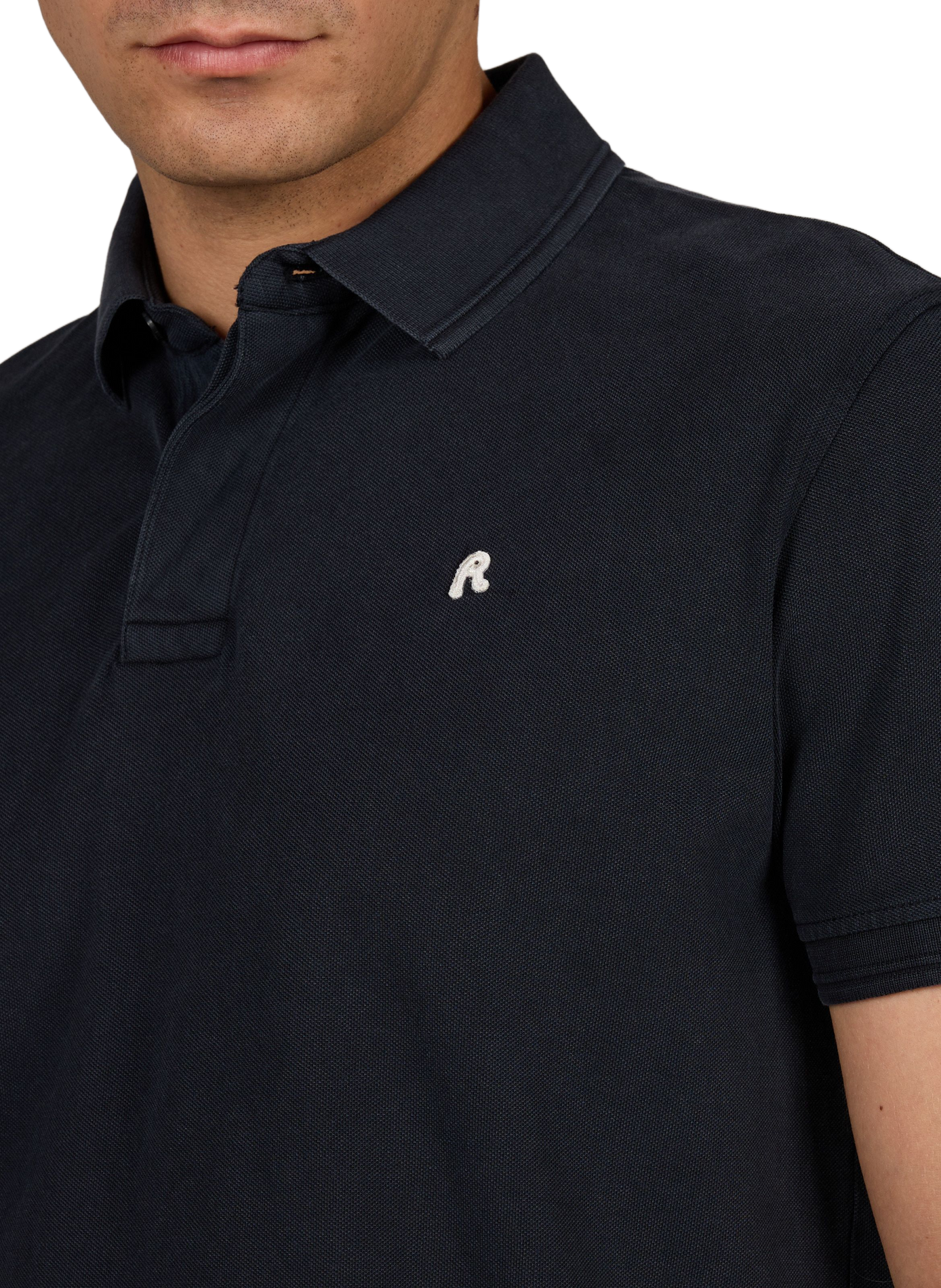 Short-sleeve washed polo REPLAY Blue