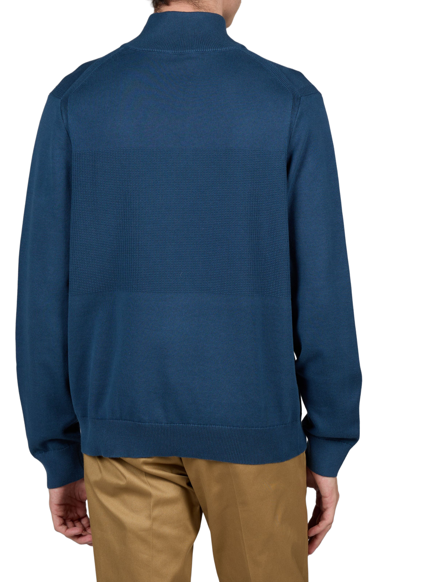 Pull col montant zippé en coton PAUL SMITH Bleu
