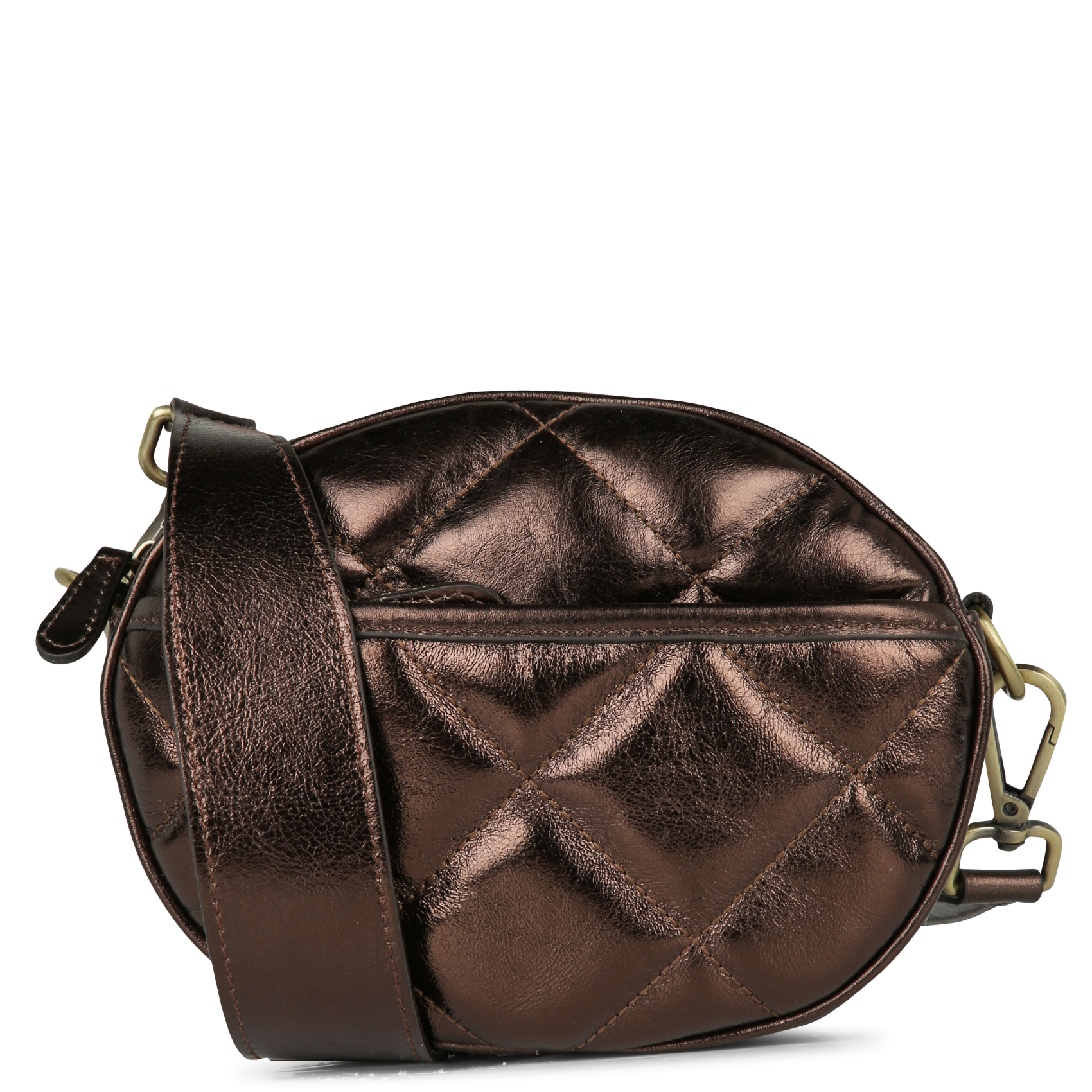 Sac bandoulière en cuir vivien MAISON 123 Marron