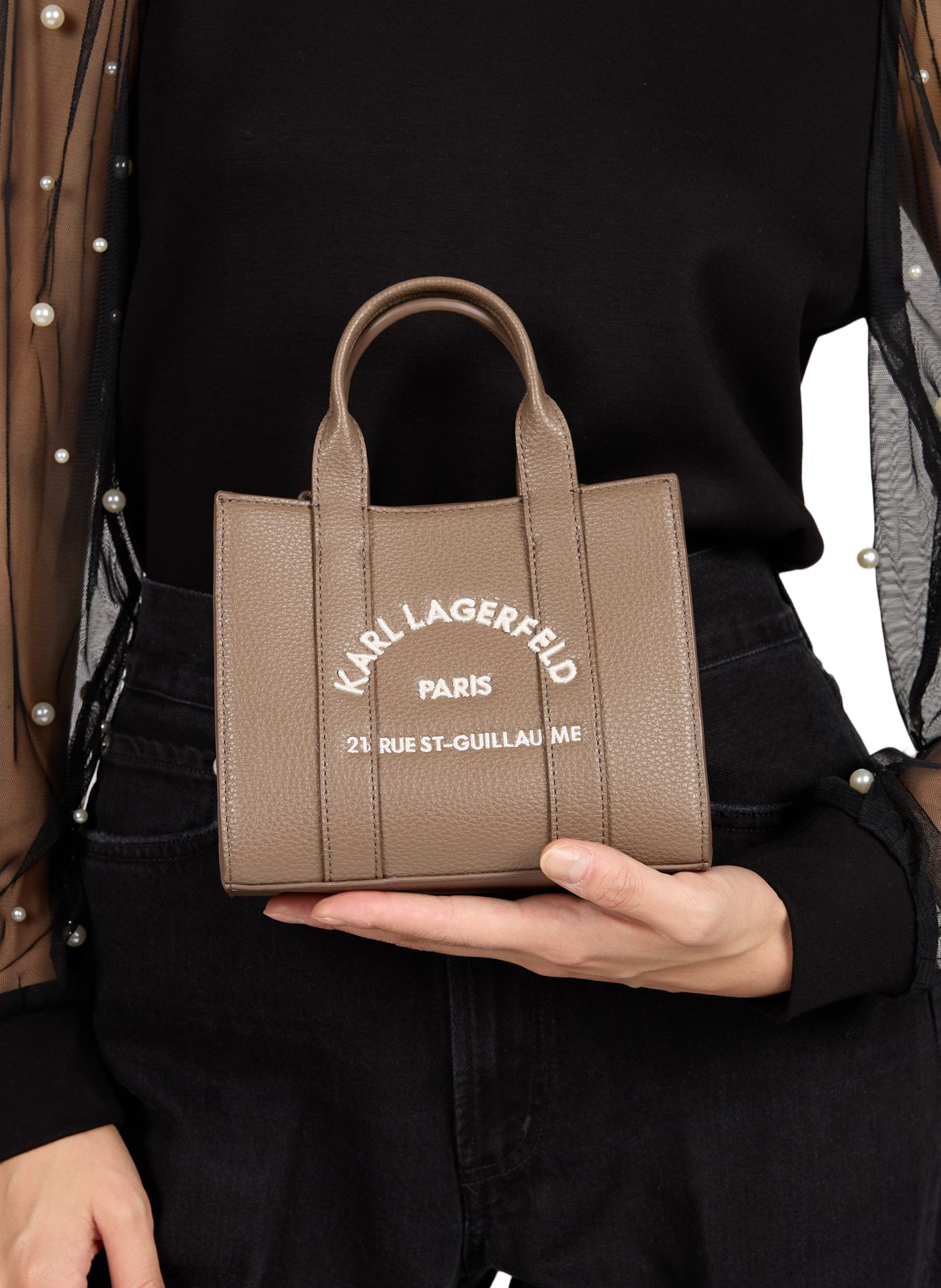 Shoulder handbag KARL LAGERFELD Brown