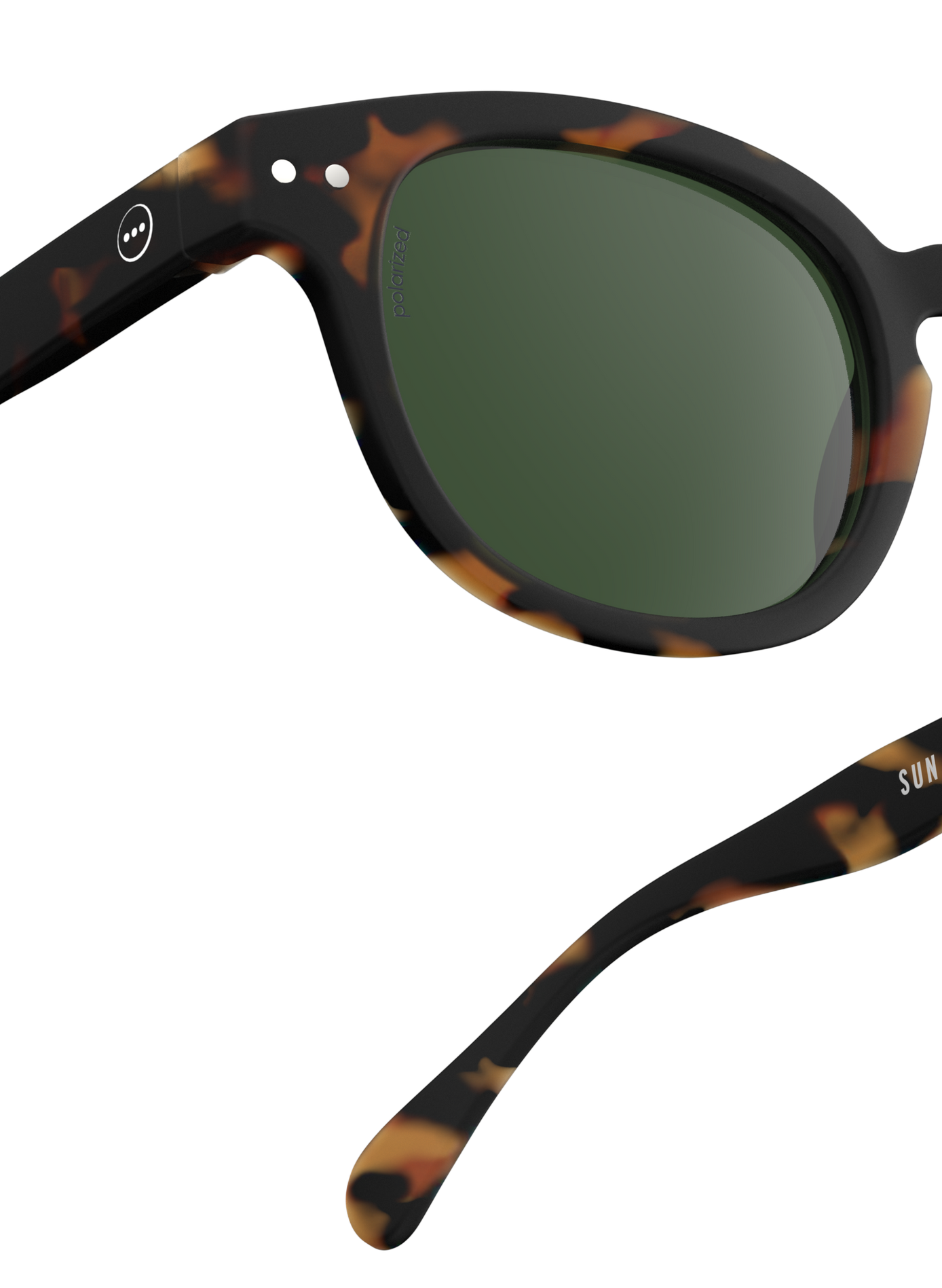 Round tie-dye sunglasses IZIPIZI Brown