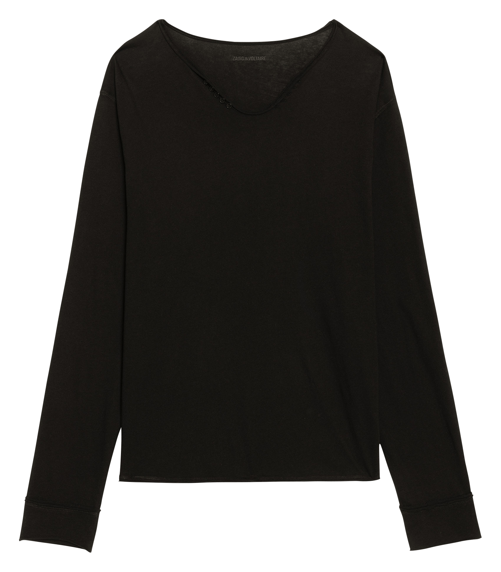 Tee-shirt droit en coton monastir ZADIG&VOLTAIRE Noir