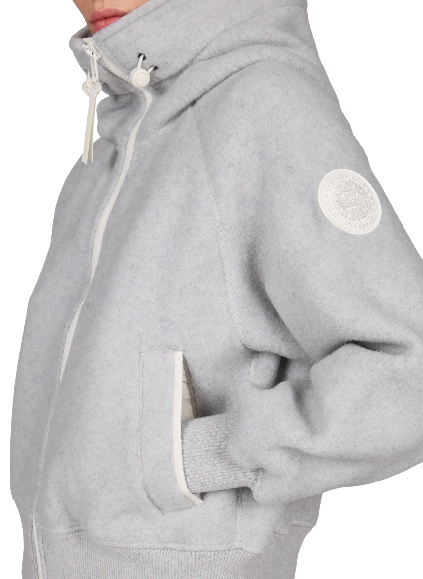 Chilliwak Hooded Wool Blend Jacket CANADA GOOSE Grey