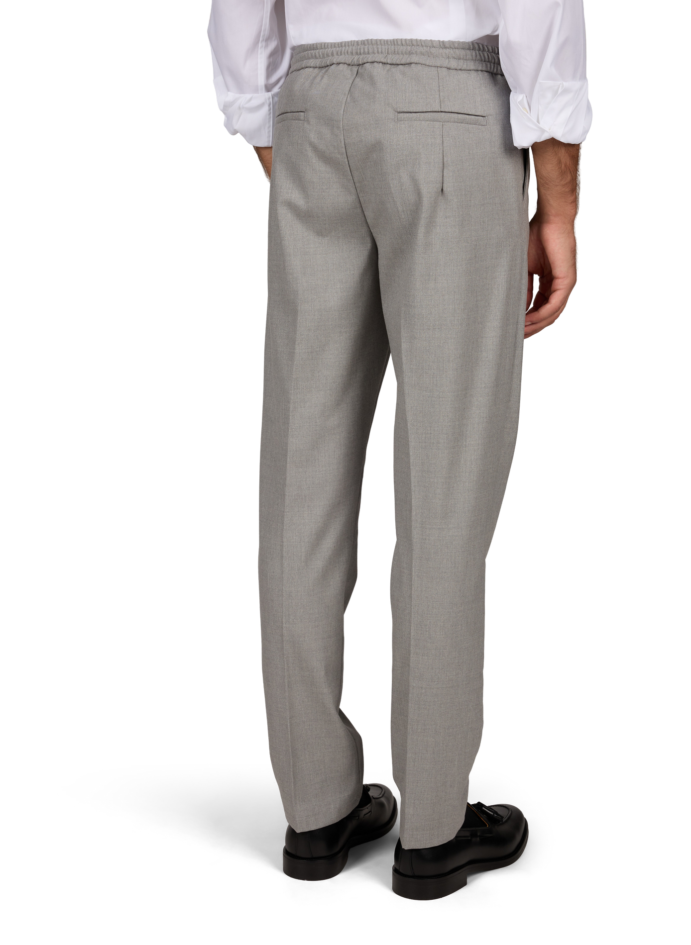 Straight cotton-blend trousers AURELIEN Grey