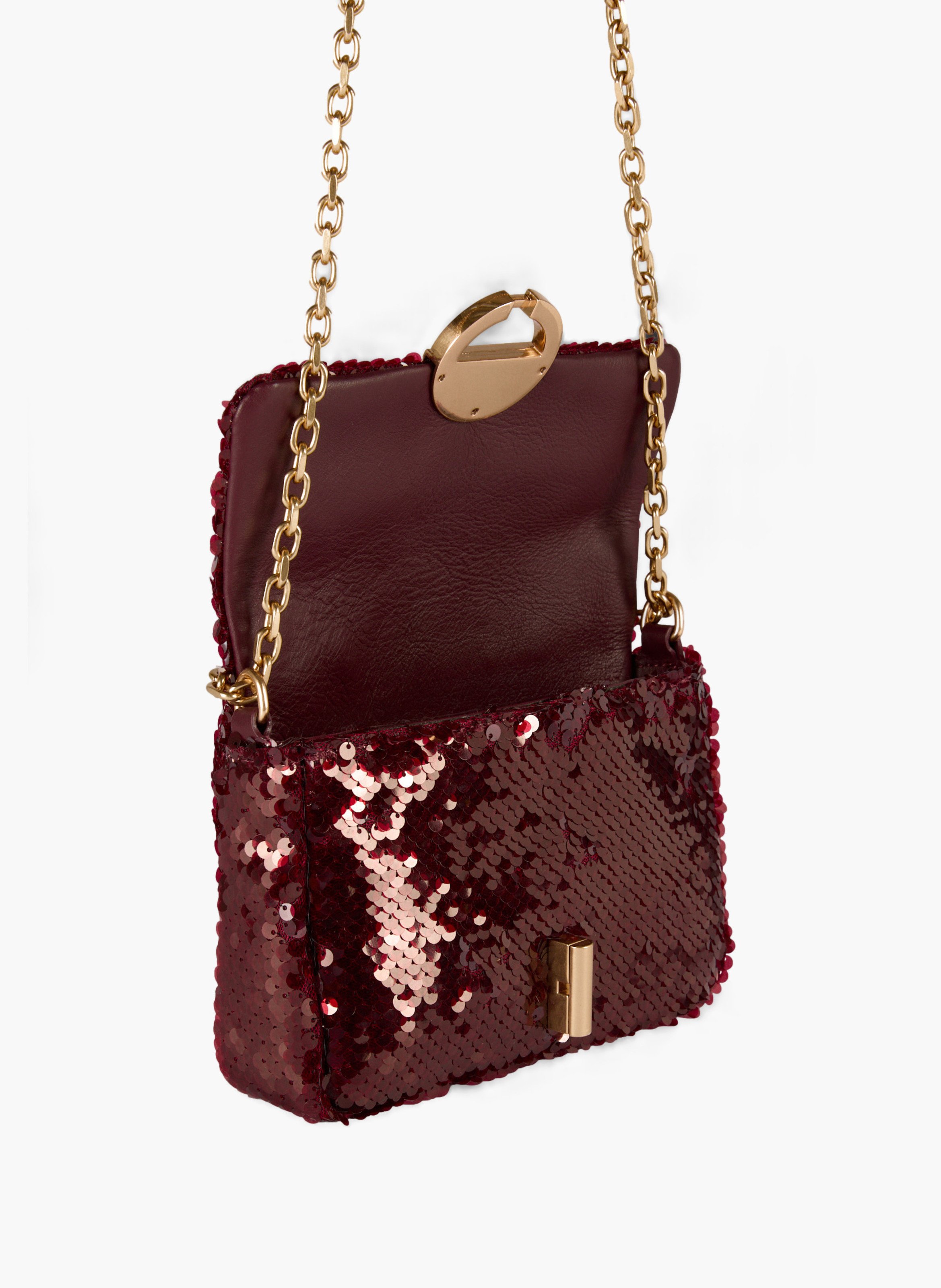 Petit sac moon sequins VANESSA BRUNO Rouge