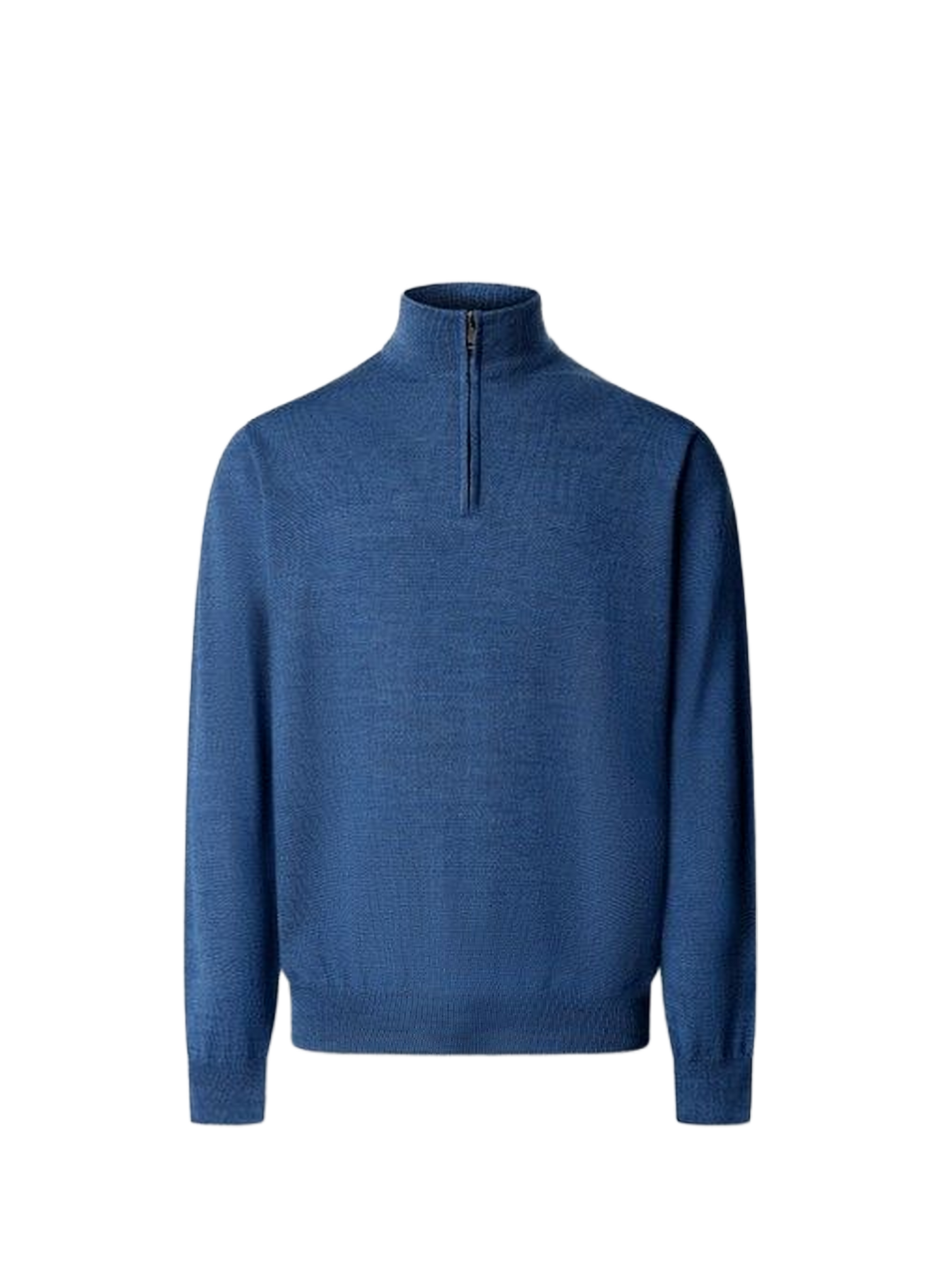 Merino wool zip-neck jumper FACONNABLE Blue