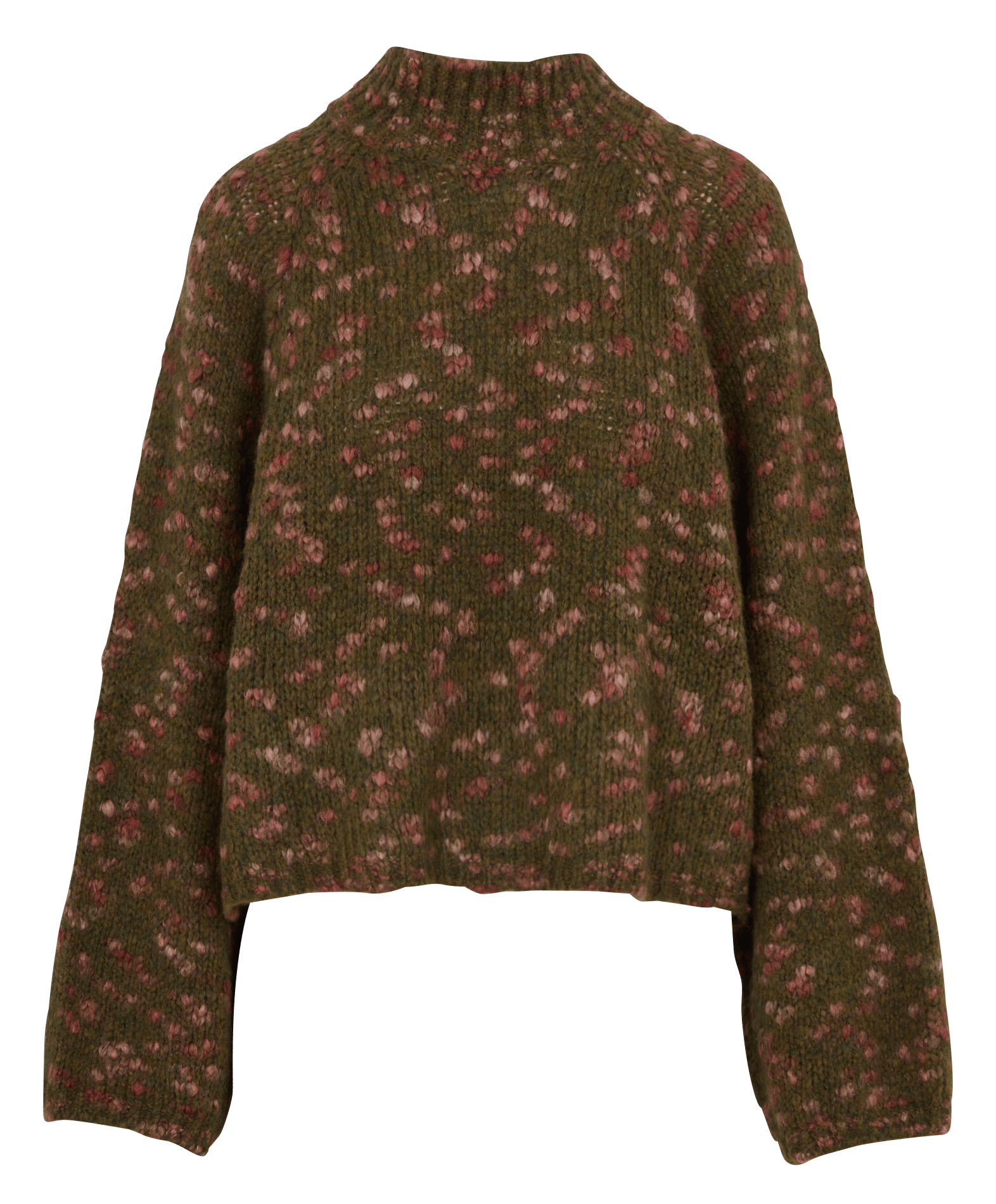 Oversized gebreide trui met opstaande kraag LA FEE MARABOUTEE Groen