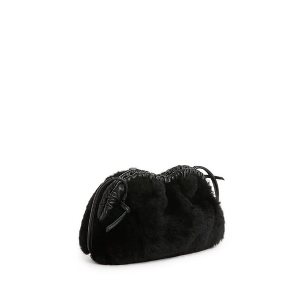 Sac à main Mini Cloud Clutch en peau lainée