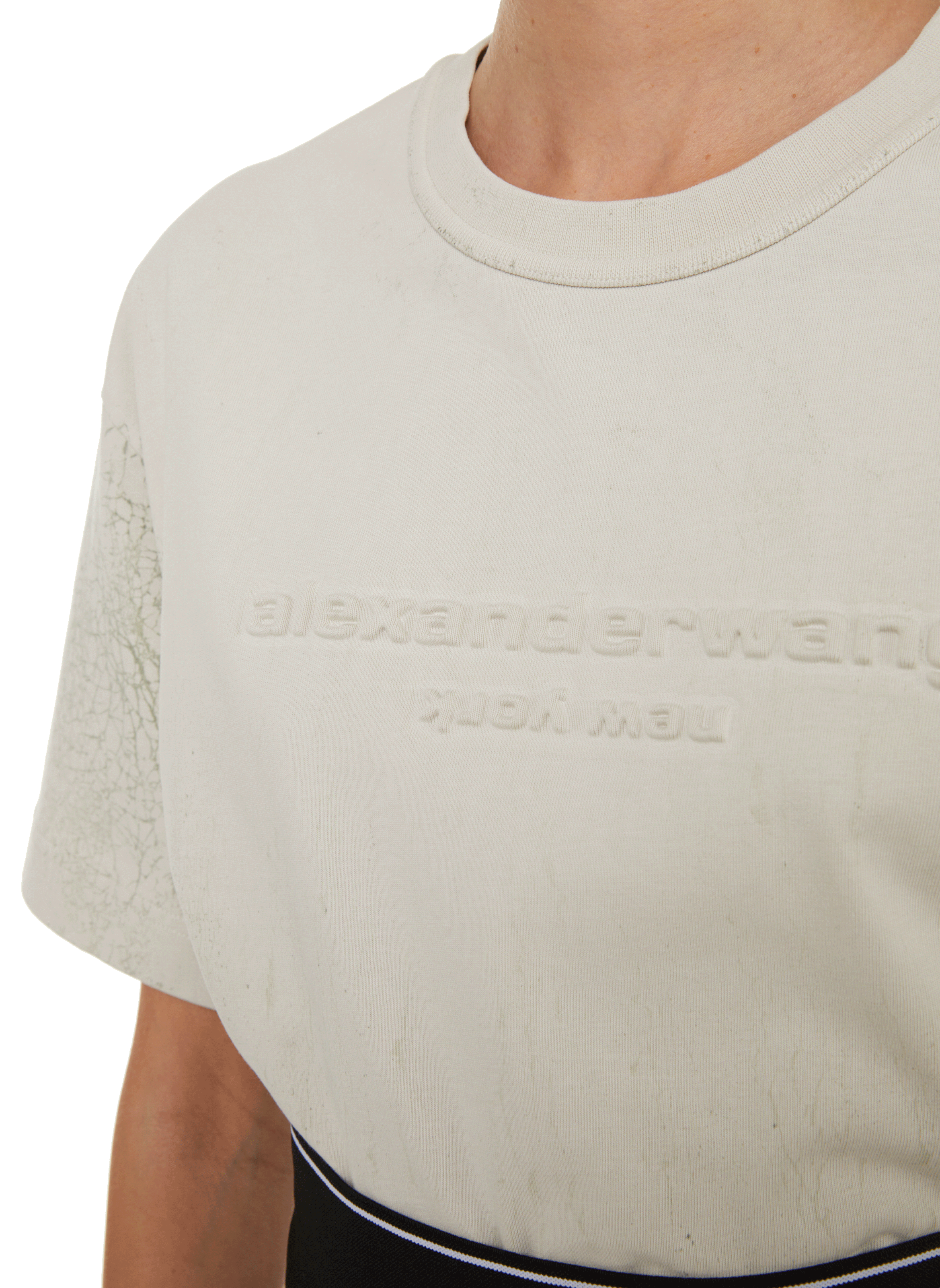 Cotton T-shirt with logo  ALEXANDER WANG Grey