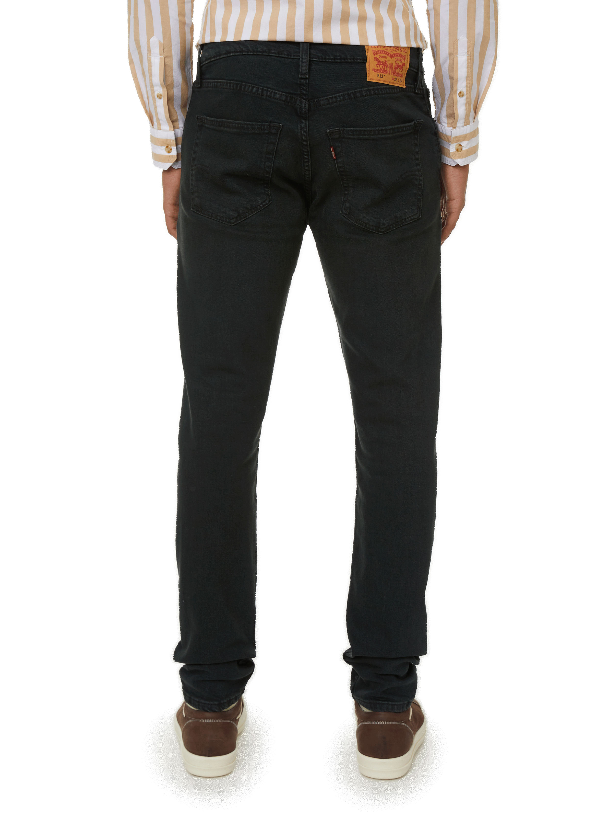 Slim fit 512 jeans van katoen LEVI'S Zwart